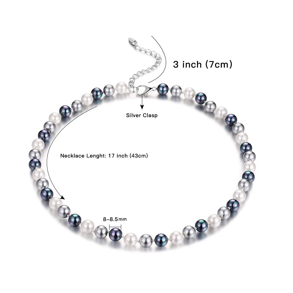 Elegant Beaded Pearl Choker Necklace for Women - Fashion Jewelry Birthday Gift | Perfect for Weddings, Parties & Special Occasions