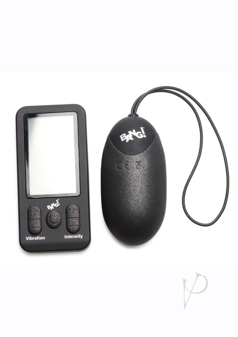 25x Rechargeable Silicone XL Egg Vibrator with Wireless Remote Control - Black | Powerful Couples Massager for Bedroom & Travel Use
