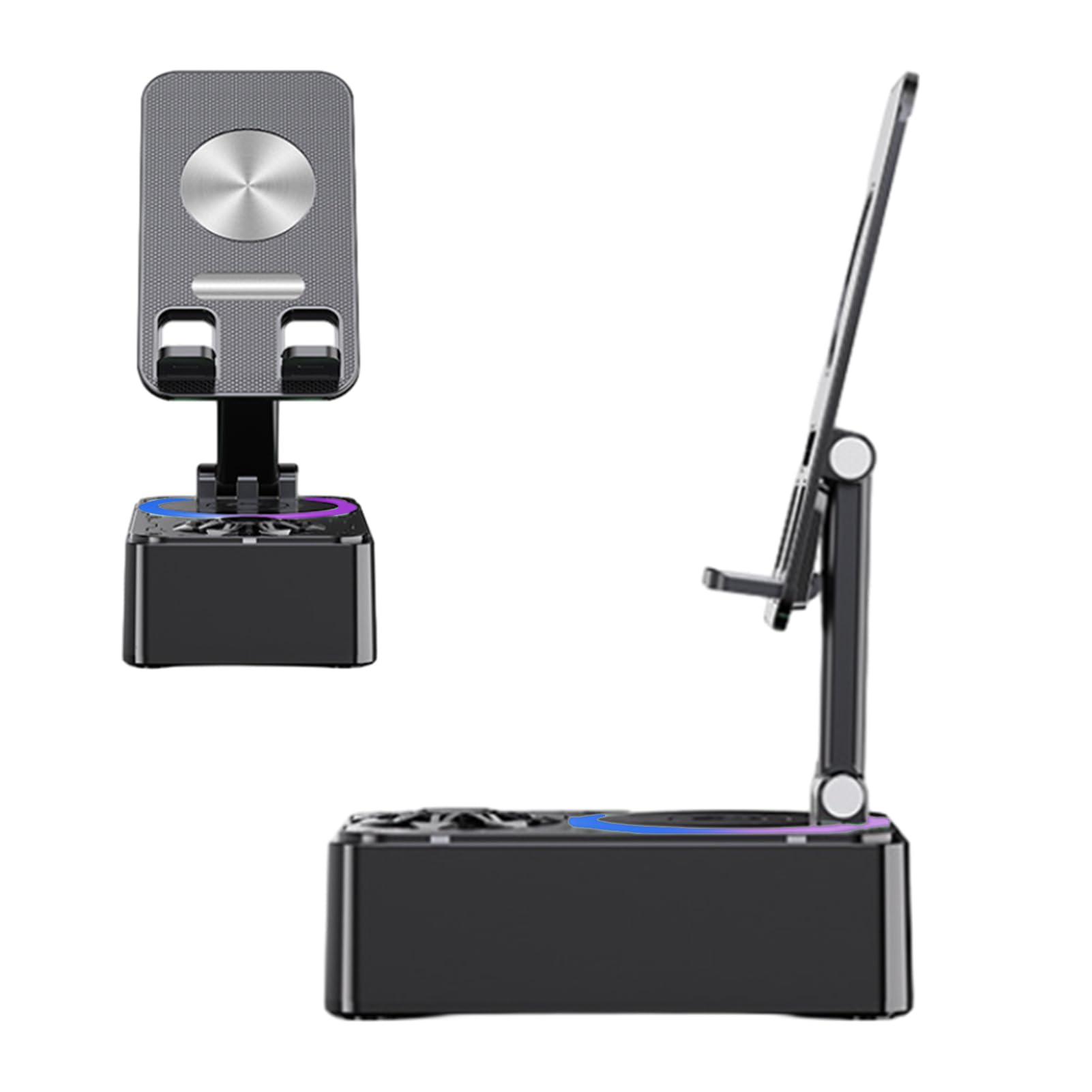 Foldable Wireless Phone Stand with Non-Slip Base | Universal Cell Phone Holder for Video Calls, Online Meetings, Live Streaming & Hands-Free Viewing - Perfect for Home, Office, Car and Travel Use