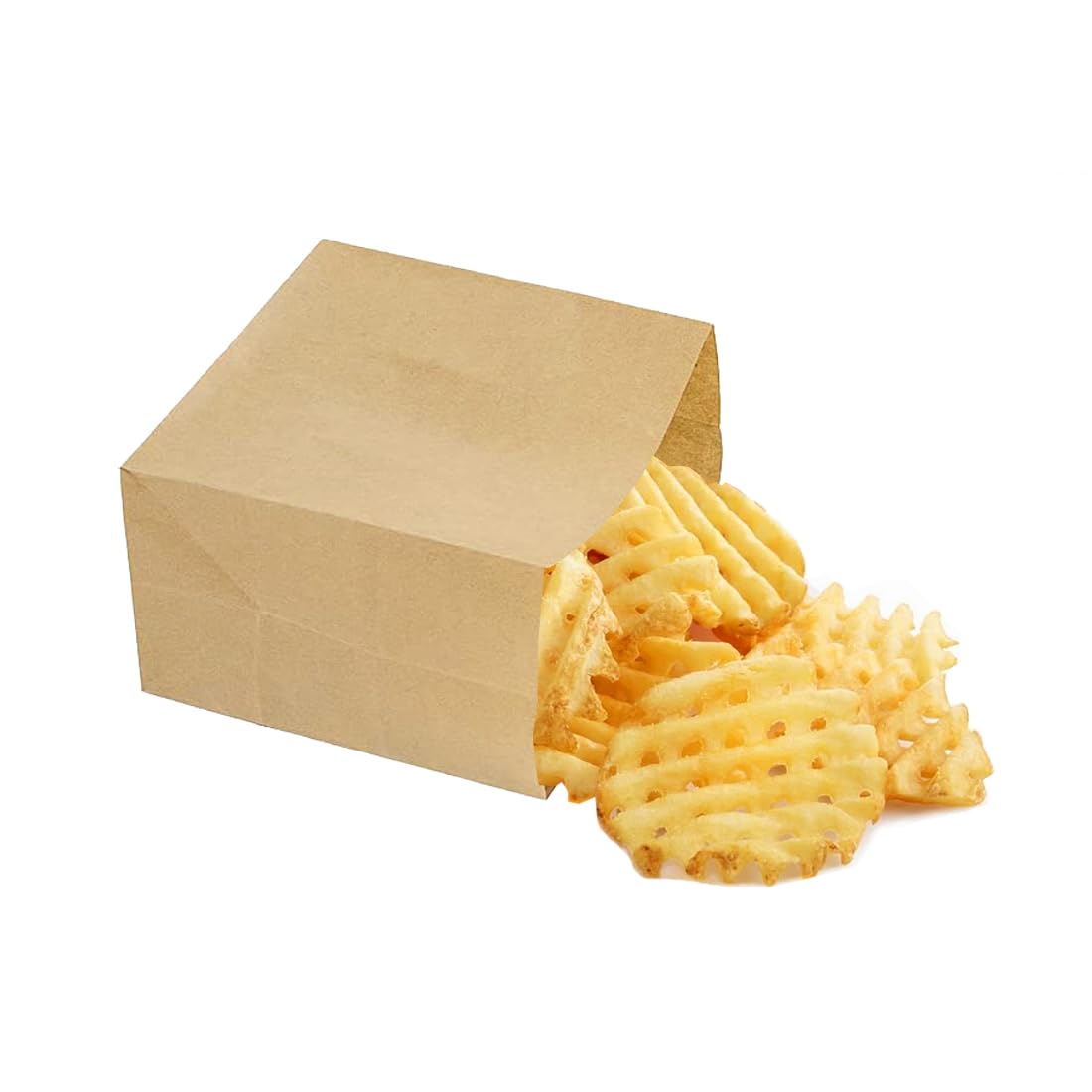100 Pack Small Brown Kraft Paper Bags - Greaseproof, Recyclable & Biodegradable Snack Bags for Popcorn, Cookies, Fries | Perfect for Parties, Picnics, School Lunches & Eco-Friendly Gift Wrapping