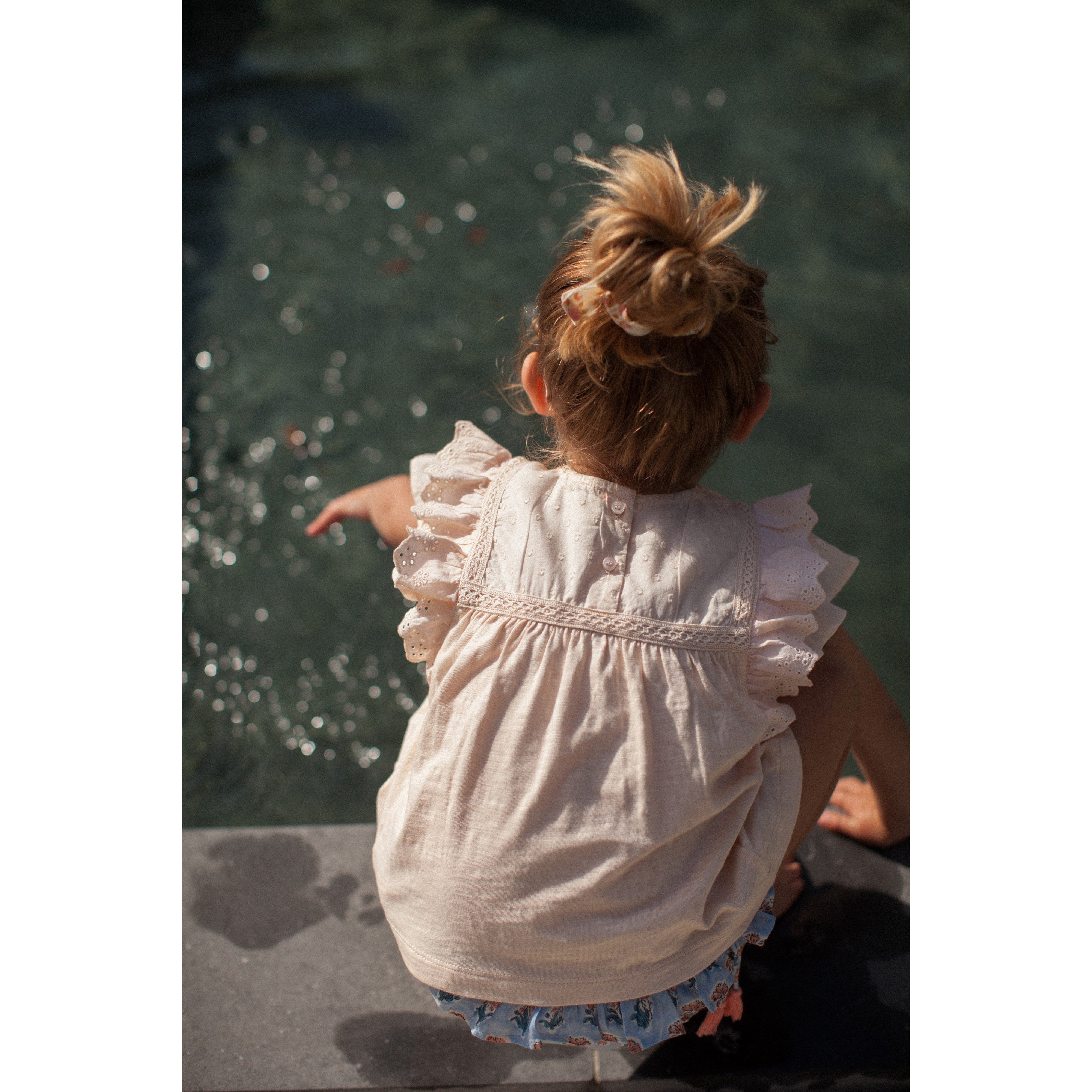 Bonheur du Jour Paris Baby & Girl Tee Shirt in Nude - Soft Cotton Casual Top for Toddler Girls, Perfect for Playdates & Family Outings