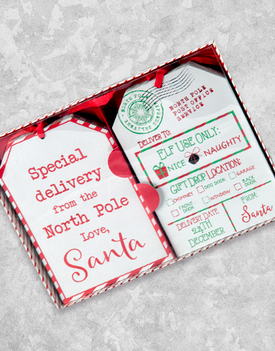 12 Count Jumbo Holiday Gift Tags - Christmas Present Labels from Santa - Perfect for Stocking Stuffers, Secret Santa Gifts & Holiday Wrapping