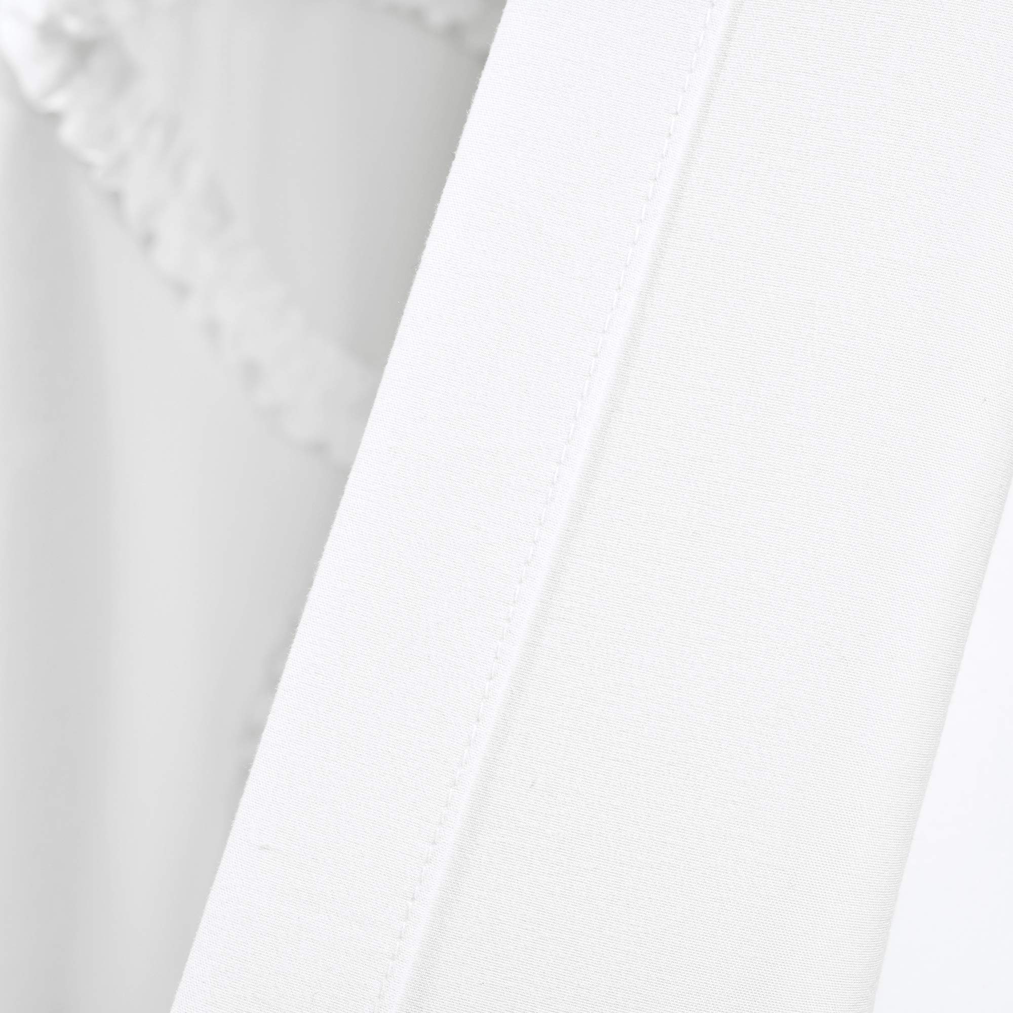 Lush Decor White Ruffle Flower Curtains 84x42