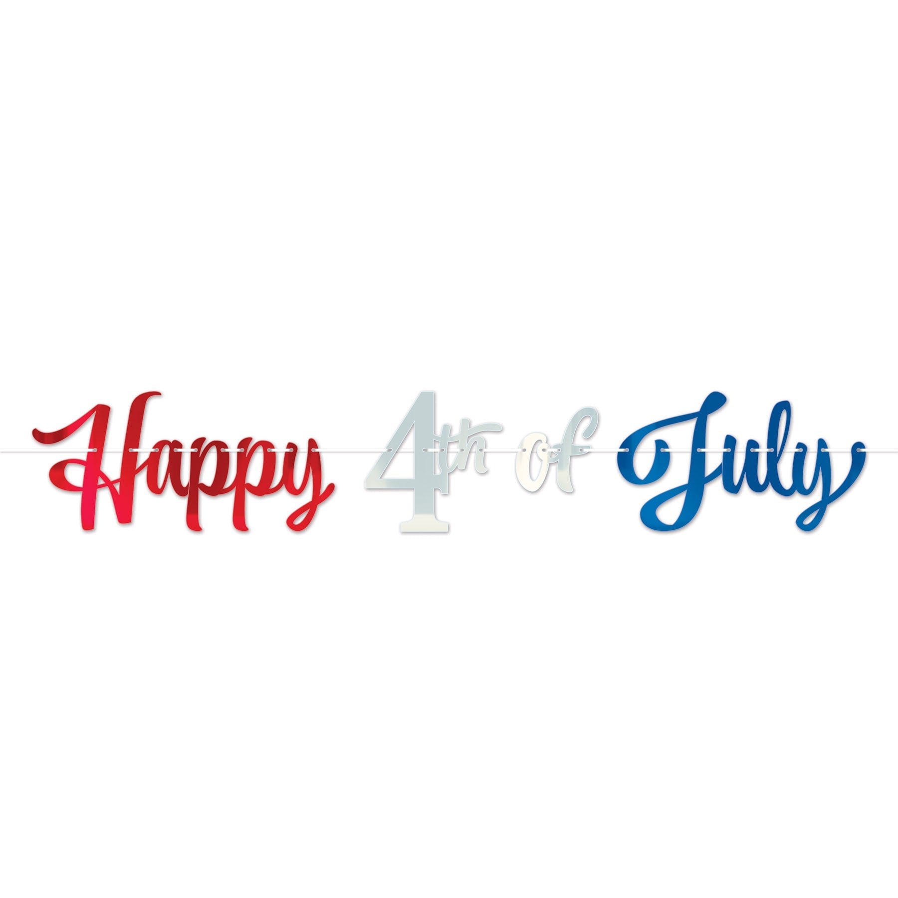 12 Pack Beistle Foil Happy 4th Of July Streamers - Patriotic Party Decorations for Independence Day Celebrations, Parades & Backyard BBQs