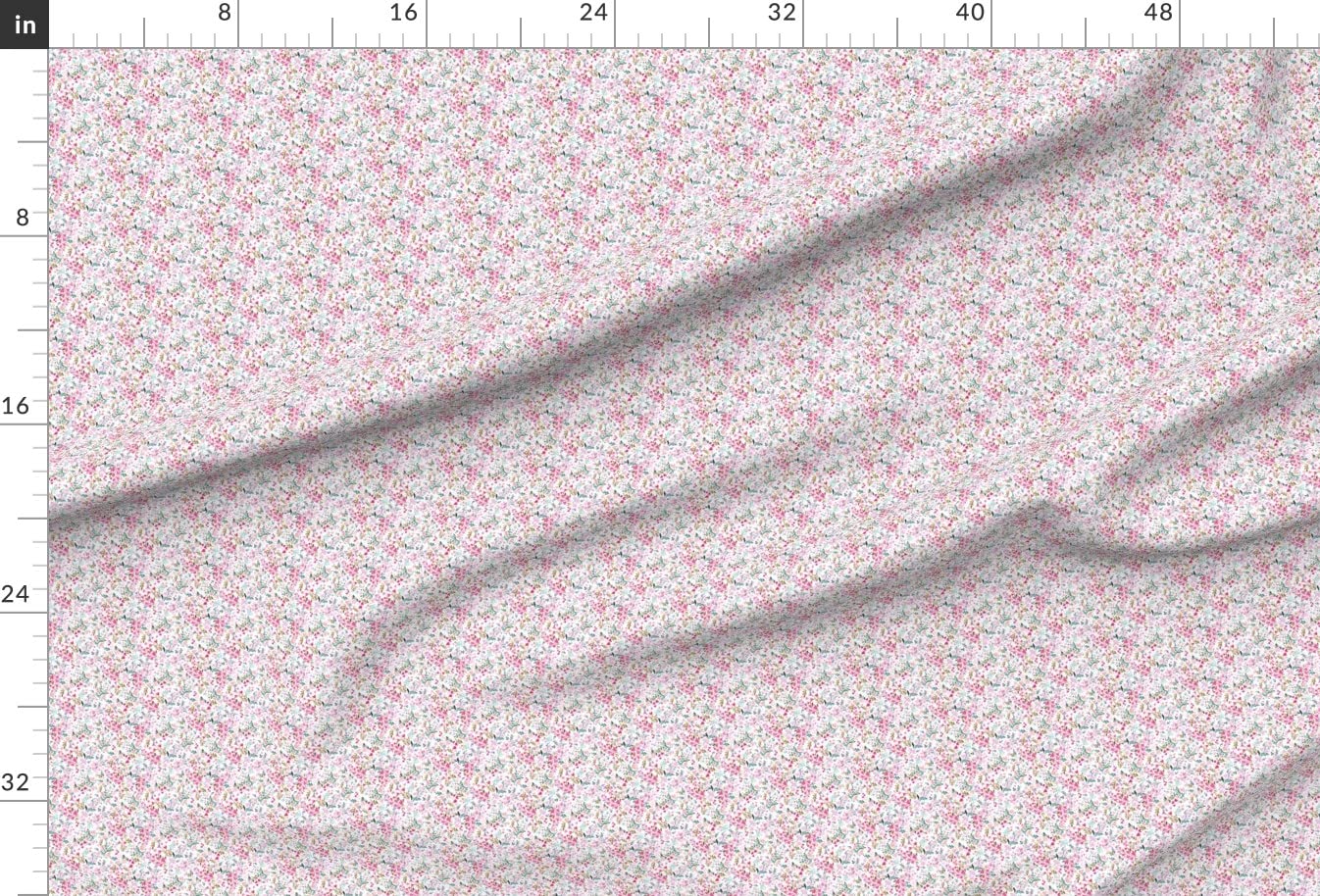 Heart Floral White Flowers Valentines Printed Minky Fabric by The Yard - Soft Plush Material for Sewing Baby Blankets, Quilt Backing, DIY Plush Toys & Home Decor