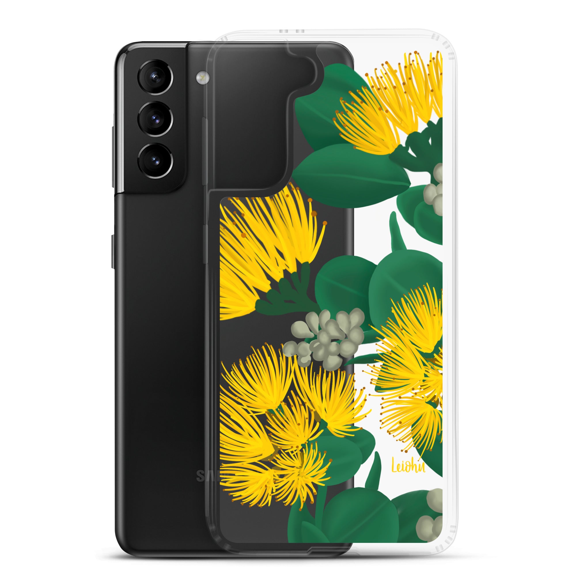 Ōhi'a Lehua Melemele Yellow Flower Clear Protective Case for Samsung Galaxy [Model] - Durable Slim Cover for Everyday Use & Travel