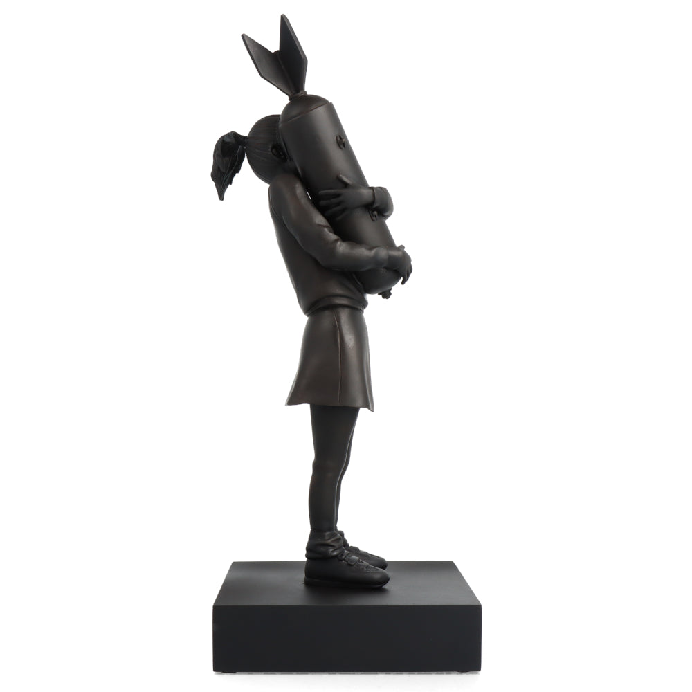 Banksy X Medicom Toy Bomb Hugger Bronze Statue - Limited Edition Art Collectible for Home Decor & Office Display