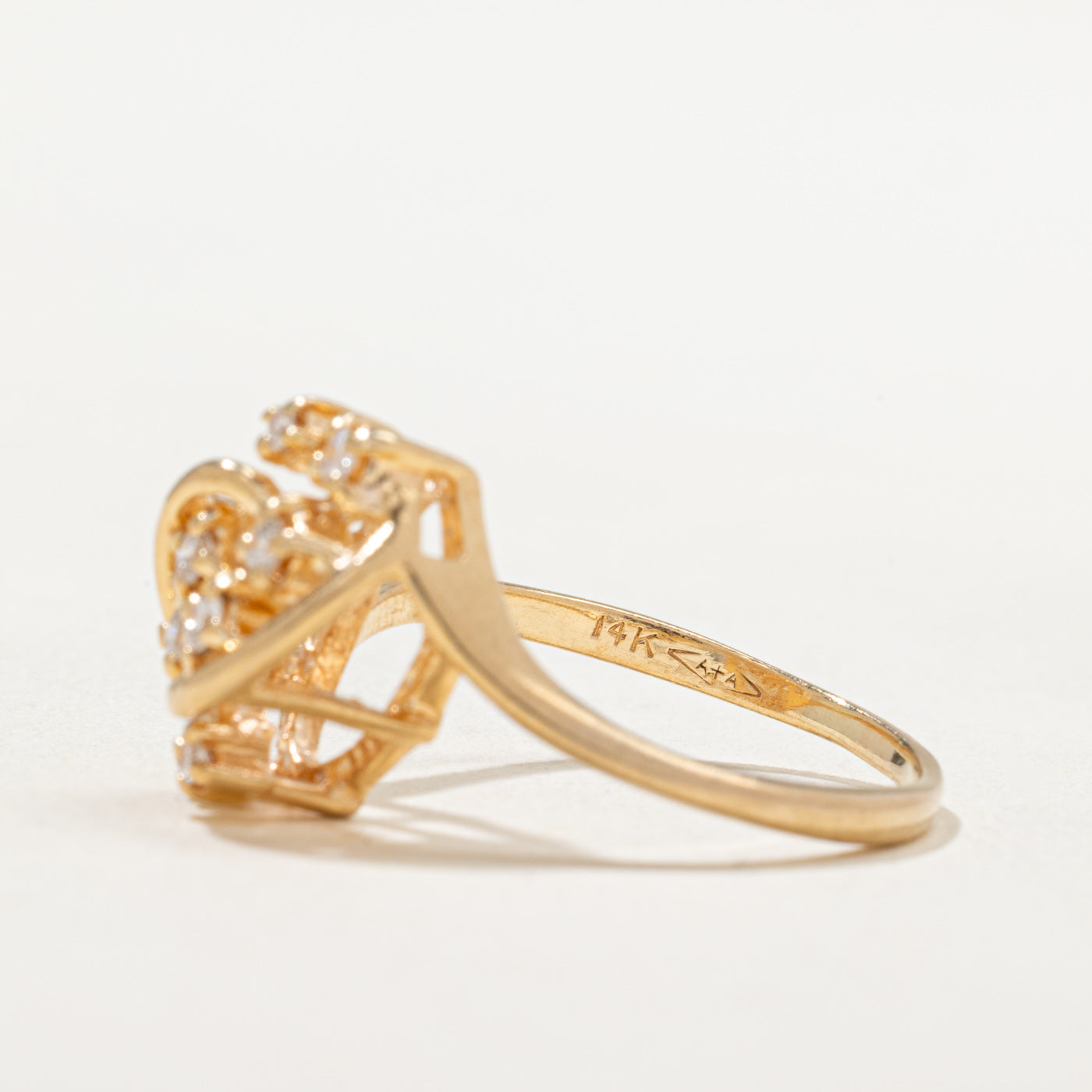 0.17ctw Diamond Waterfall Abstract Ring - Size 8.25 - Elegant Dainty Jewelry for Women - Perfect for Weddings, Anniversaries & Special Occasions