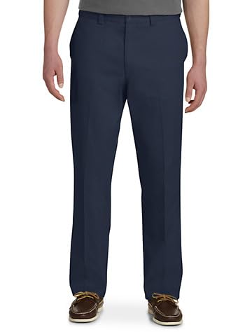 DXL Big and Tall Relaxed Fit Comfort Waist Pants for Men - Stretchable Work & Casual Wear for Office, Travel & Everyday Use