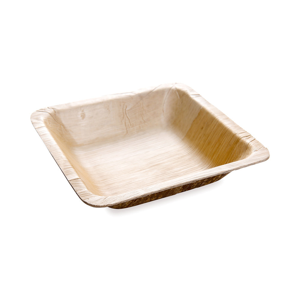 100% Natural Bamboo Leaf Salad Plates (7 Inch) & Disposable Flatware Set - Eco-Friendly Compostable Dinnerware for Parties, Picnics, Weddings & Sustainable Living