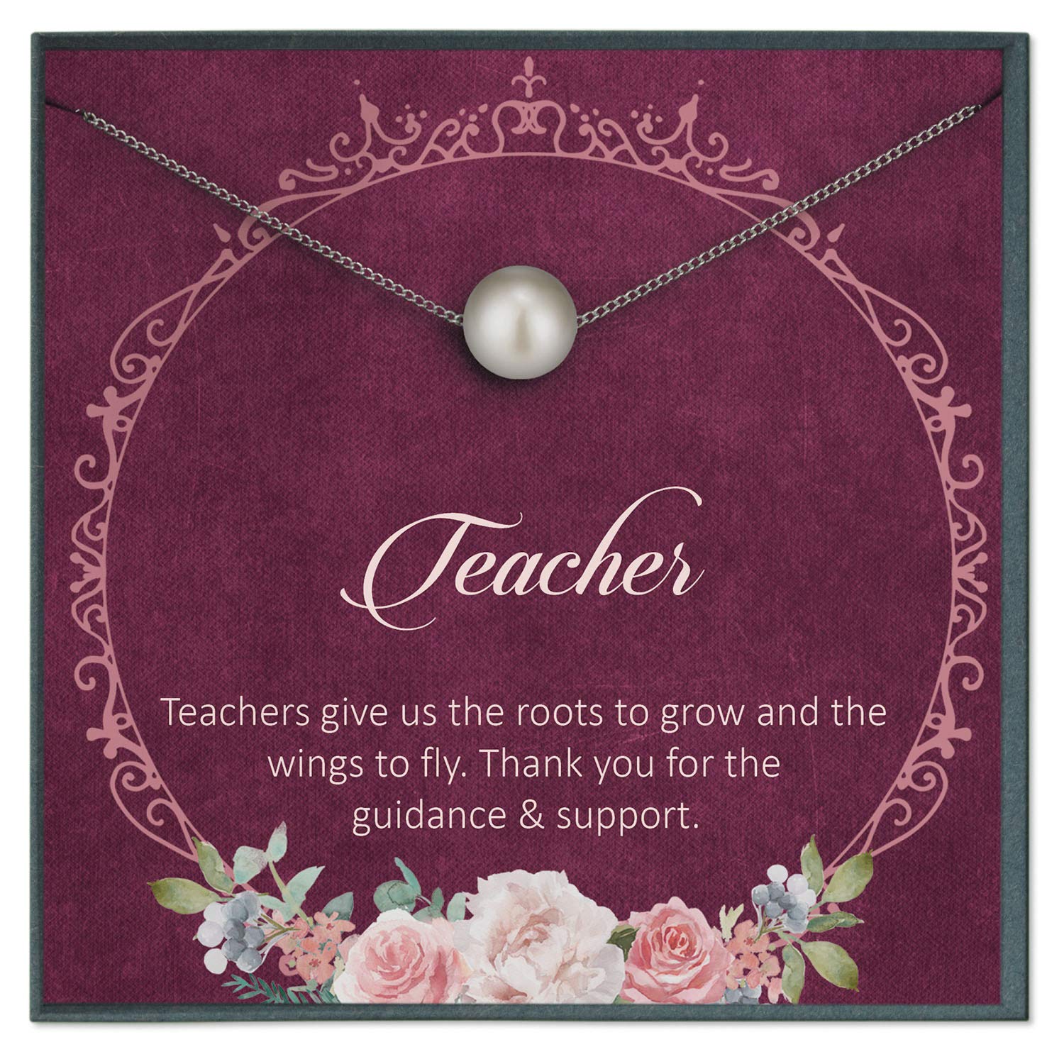 **Inspirational Teacher Jewelry - Thoughtful Teacher Appreciation Gifts, End of School Year Present with Motivational Quotes - Perfect for Thank You, Retirement & Special Occasions**