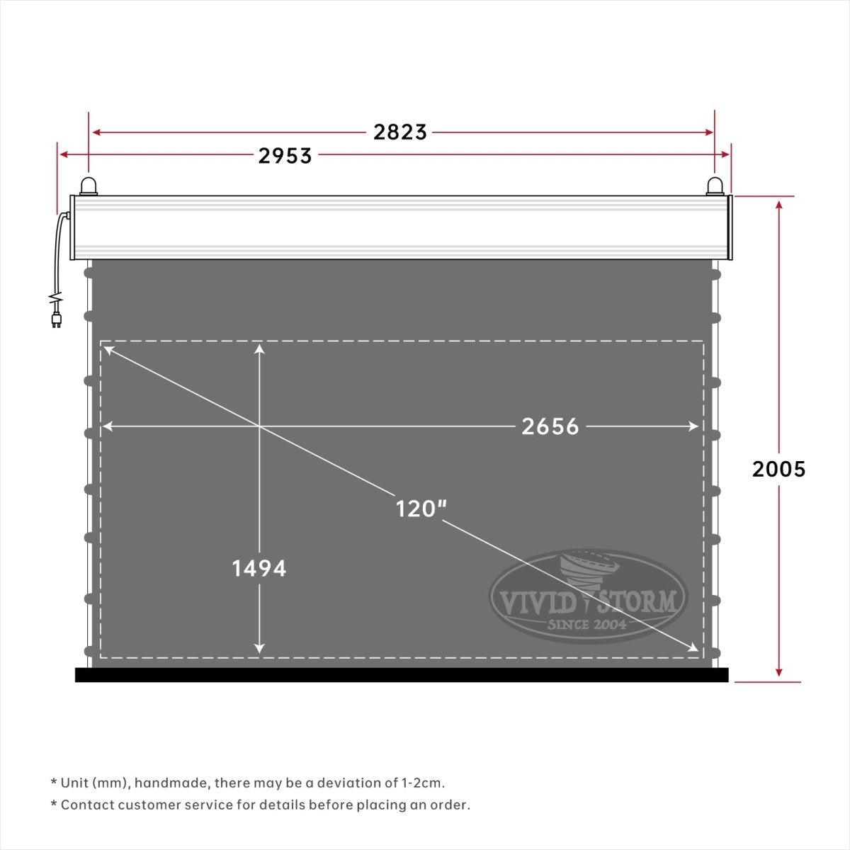 VIVIDSTORM ALR Slimline Motorized Tension Projector Screen - 120