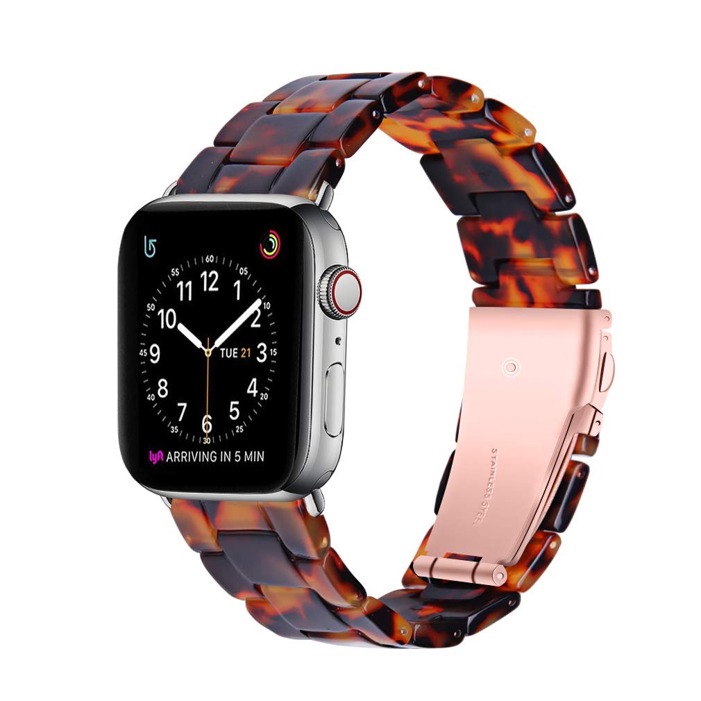 Premium Resin Apple Watch Bands for Women - Compatible with 38mm 40mm 41mm 42mm 44mm 45mm - Fits Apple Watch Series 7/6/5/4/3/2/1/SE - Stylish & Comfortable for Workouts, Office & Everyday Wear