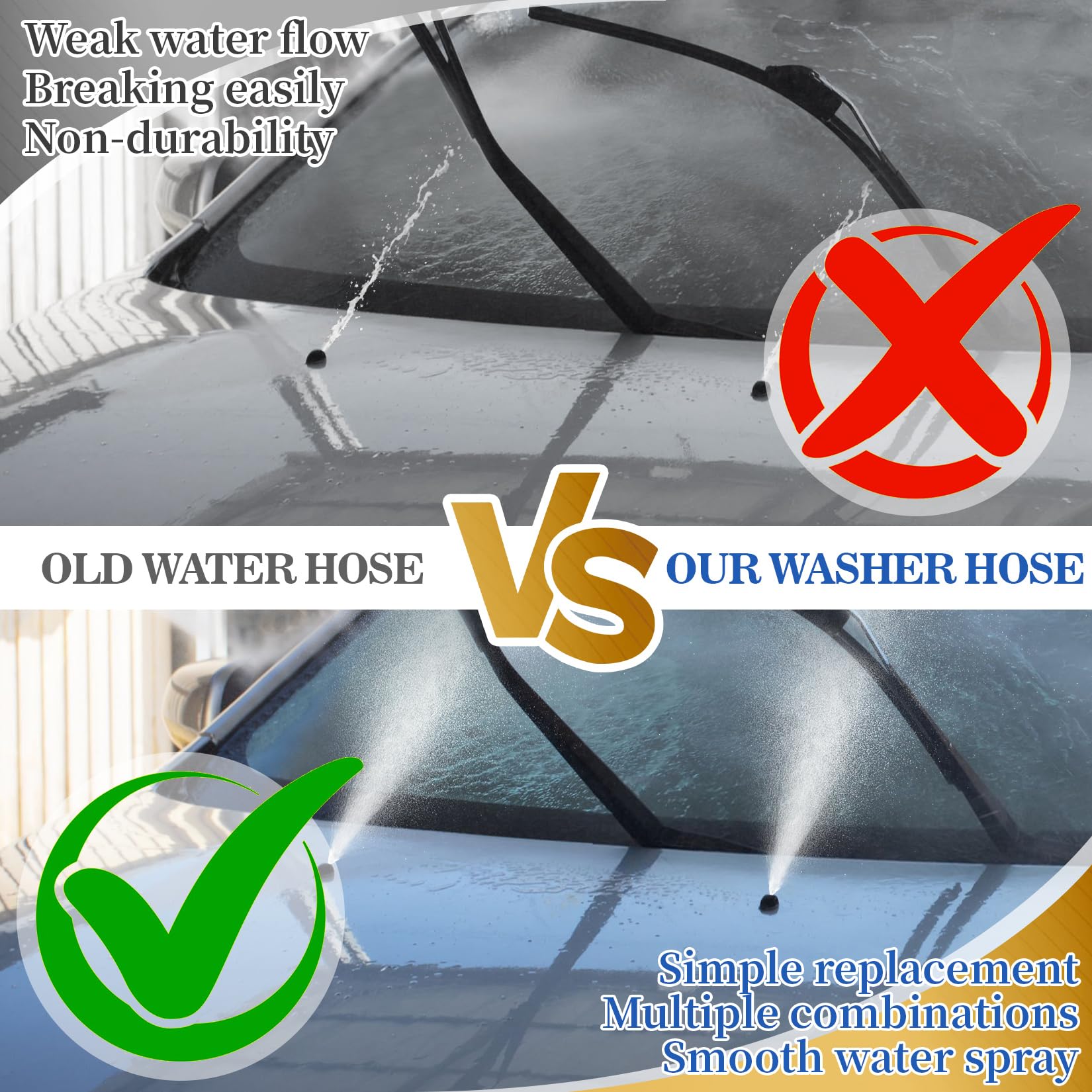 Car Windshield Washer Hose 4m with 12 Connectors - Universal Fit for Most Cars, Easy Installation