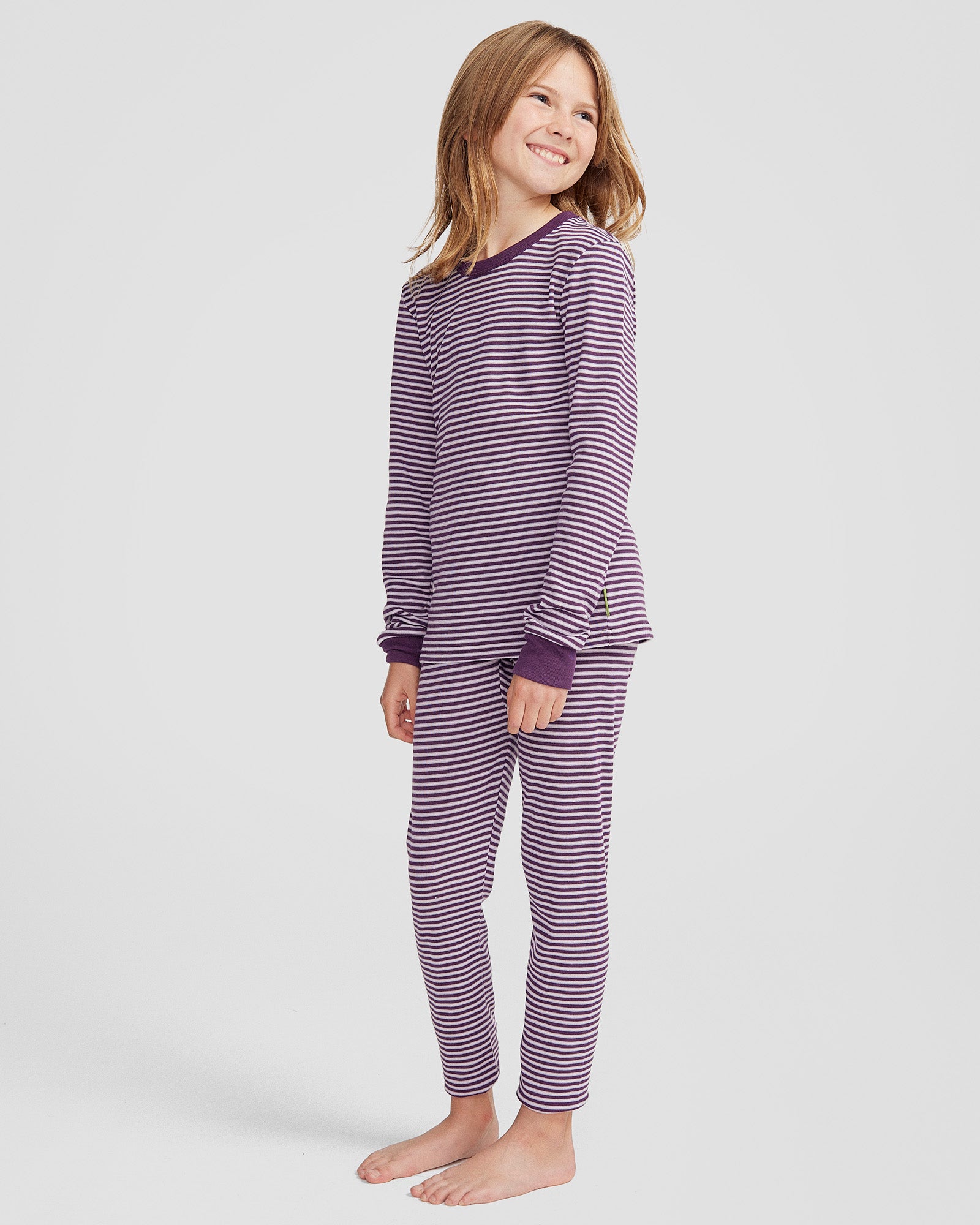 KMDCore Kids' Long Sleeve Top - Jam & Haze Striped Shirt for Boys & Girls | School, Playdates & Outdoor Activities