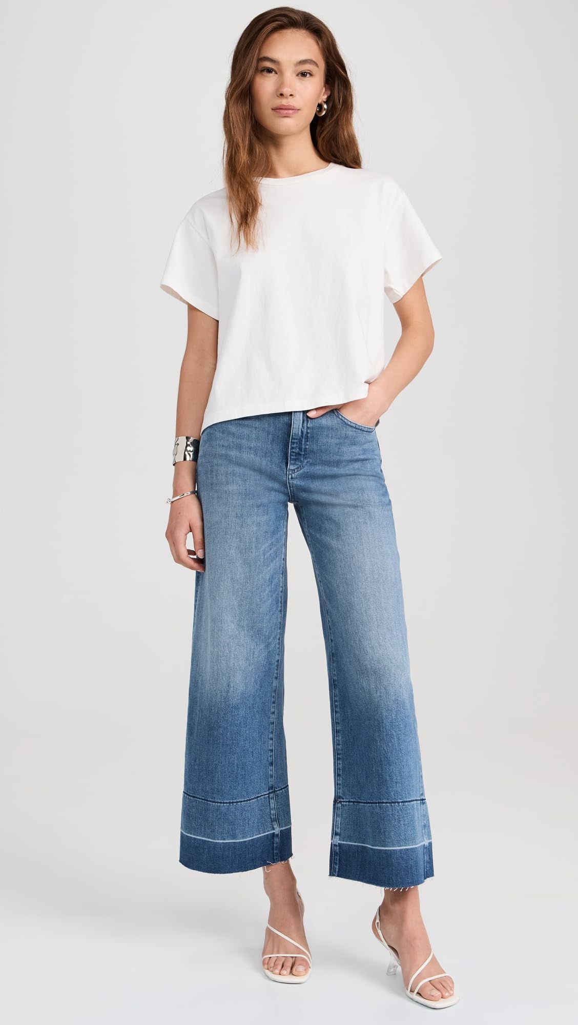 LE JEAN Women's Sophia High Waist Wide Leg Jeans - Comfortable Stretch Denim Pants for Casual Wear, Office & Weekend Outfits