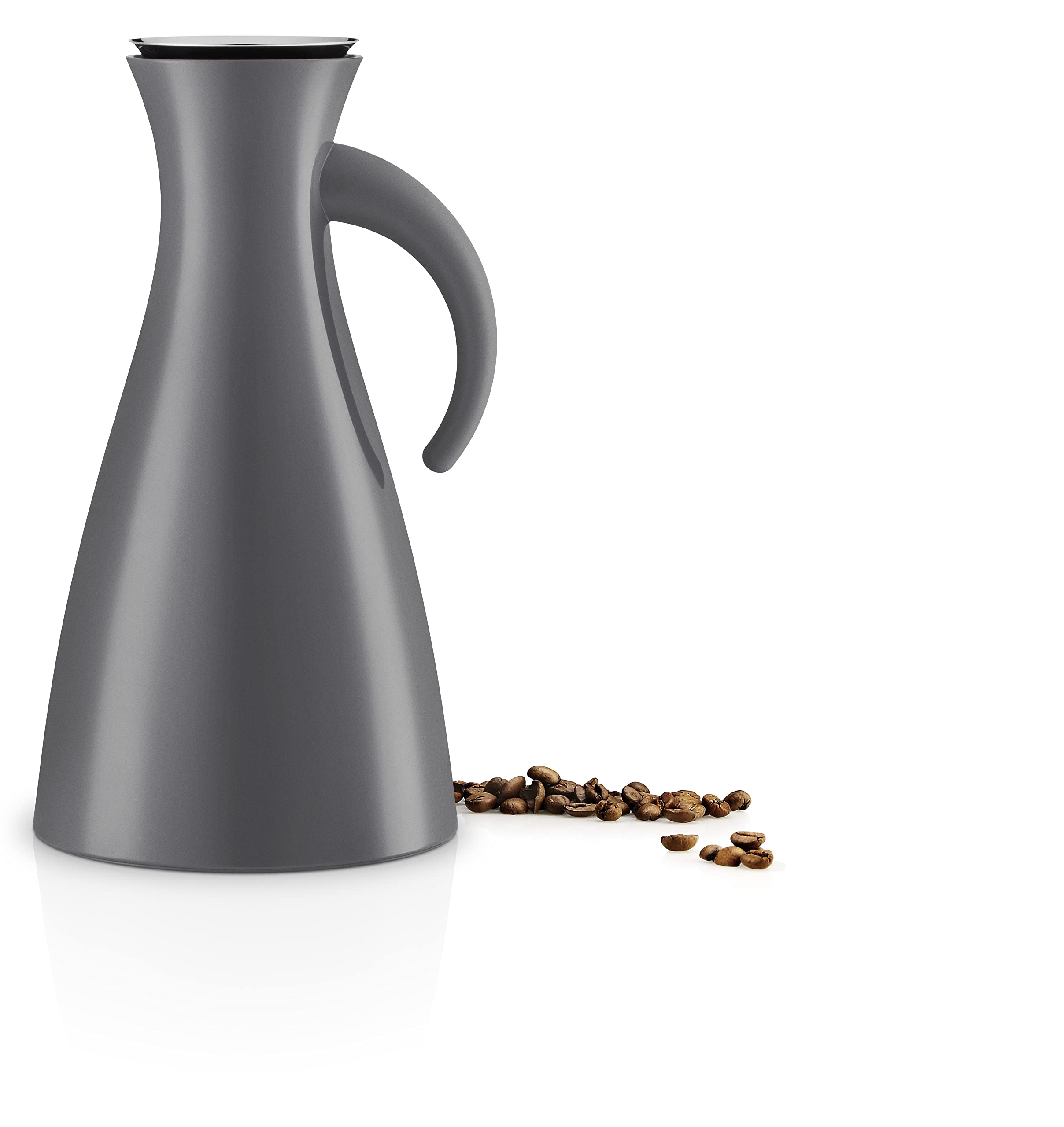 Eva Solo Vacuum Insulated Tea & Coffee Jug - 1L Thermal Pot with Mug & Accessories, Grey (502915) - Perfect for Home, Office, and Outdoor Use