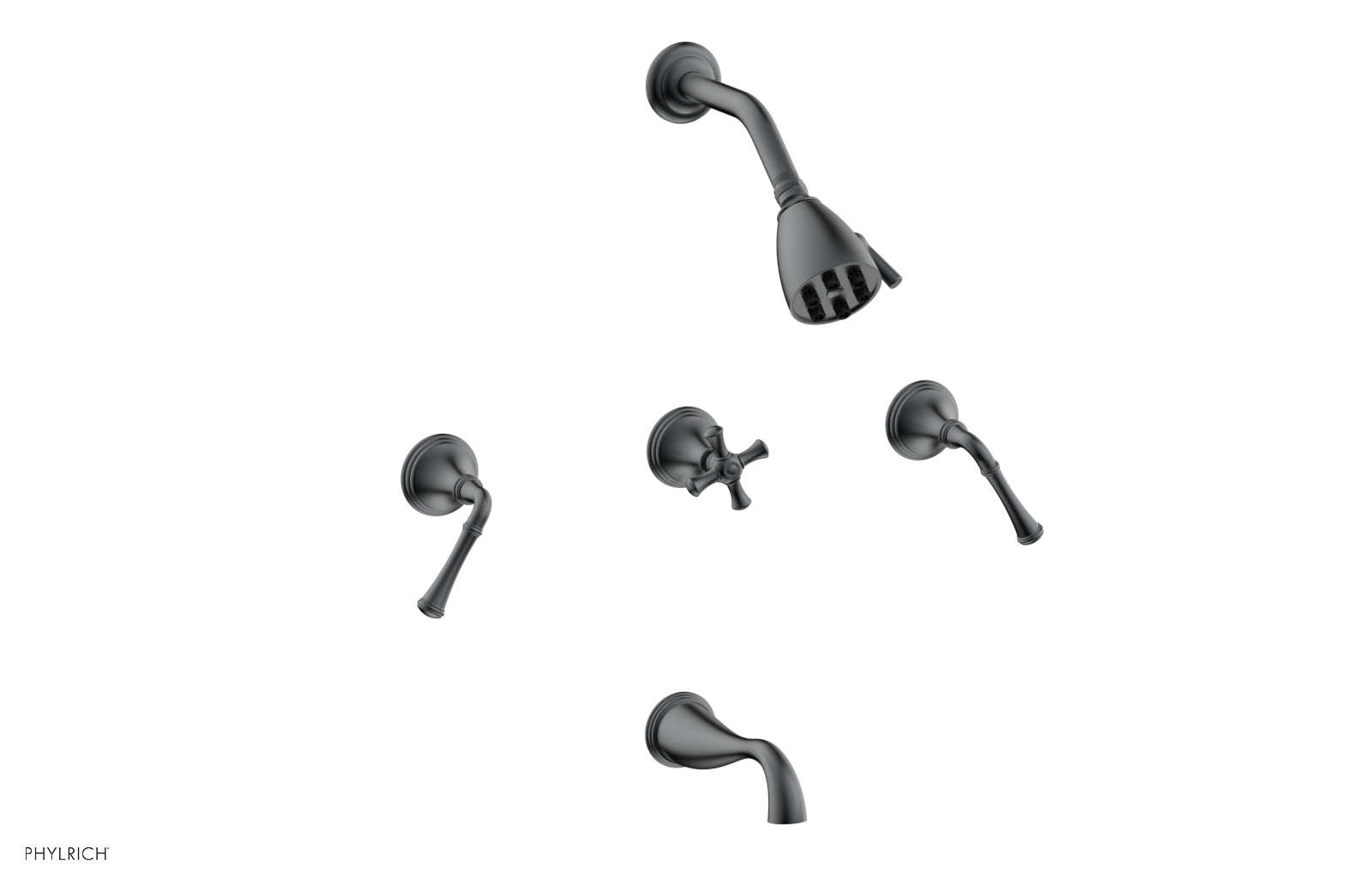 3RING D2205 Three Handle Tub and Shower Faucet Set - Chrome Finish, Hot & Cold Water Control, Easy Installation for Bathroom & Shower Renovation