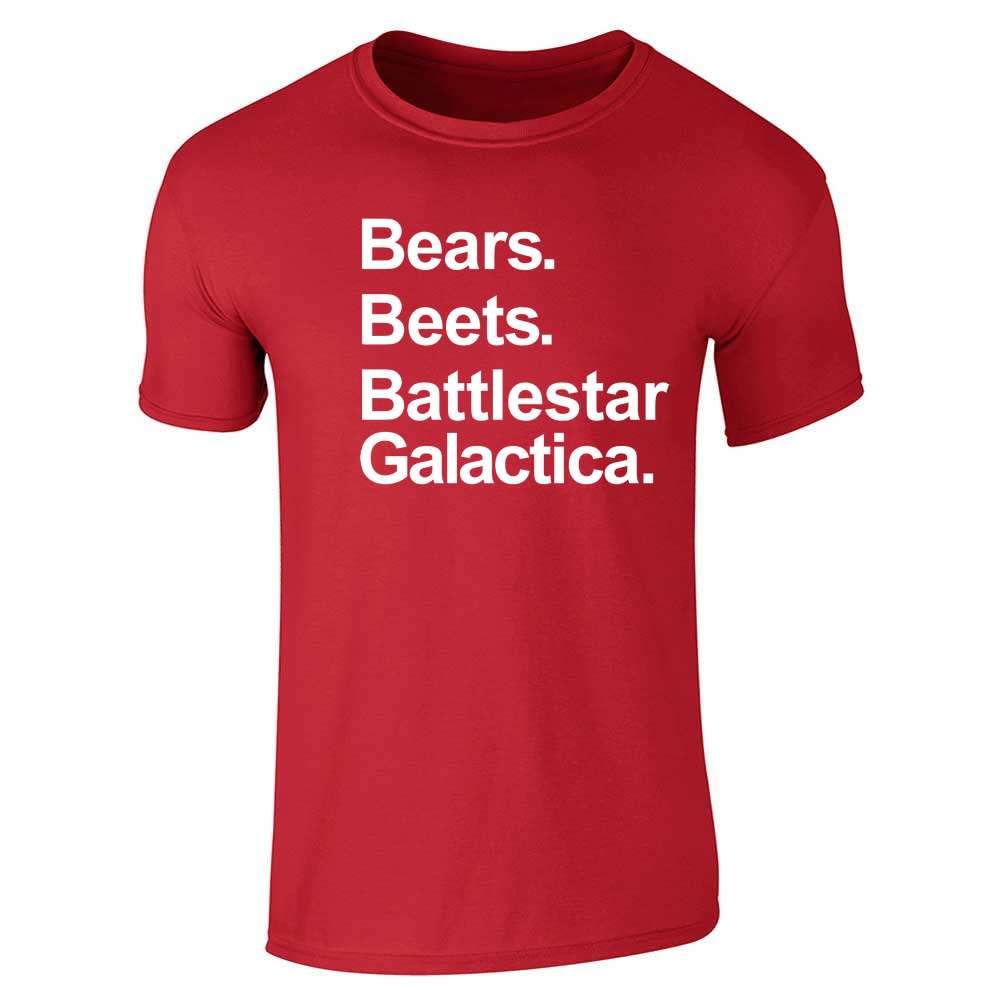Pop Threads Bear Beets Graphic T-Shirt - Short Sleeve Casual Tee for Men & Women - Perfect for Office, Casual Wear & Everyday Outfits