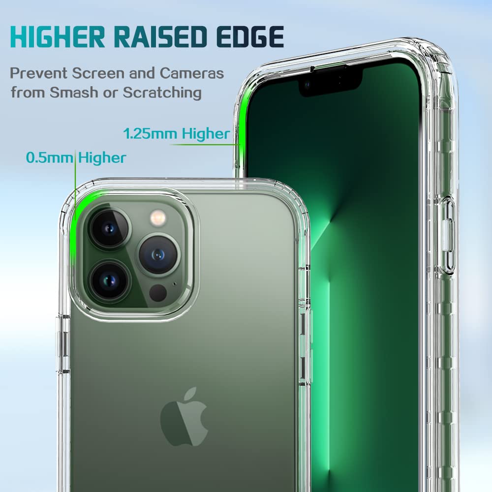 **Heavy Duty 360° Full-Body Protection Crystal Clear Case for iPhone 13 Pro Max (6.7 Inch) with Built-in Screen Protector – Perfect for Outdoor, Travel & Daily Use**