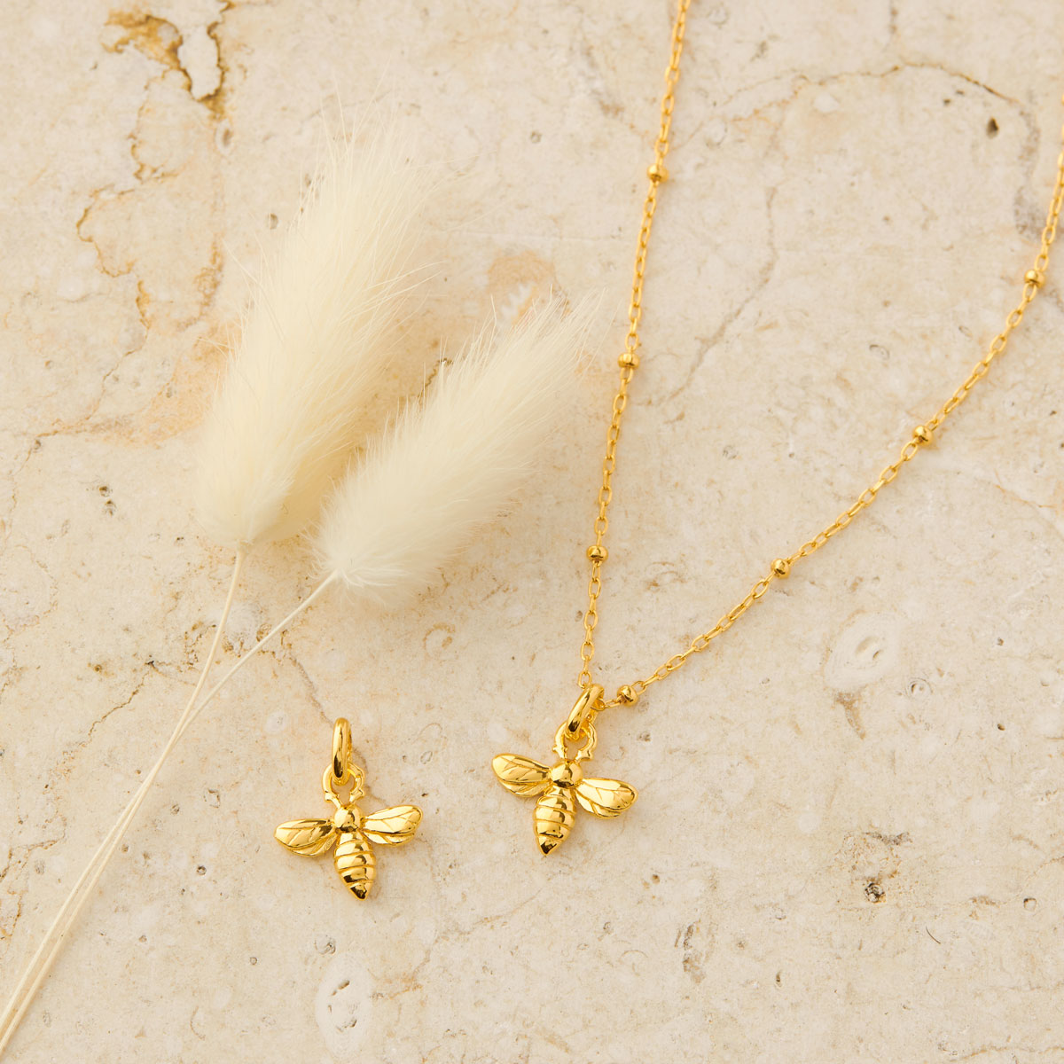 Meant to Bee Gold Necklace Charm - Elegant Honey Bee Pendant for Women, Gift for Her, Birthday, Anniversary, Valentine's Day | Perfect for Layering, Everyday Wear & Special Occasions