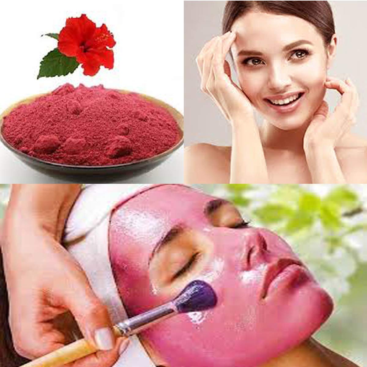 Organic Sandalwood Powder & Hibiscus Flower Powder 100g Each - Natural Skin Brightening, Sun Tan & Acne Spot Treatment for Glowing Face - DIY Face Pack for Daily Skincare & Spa Treatments