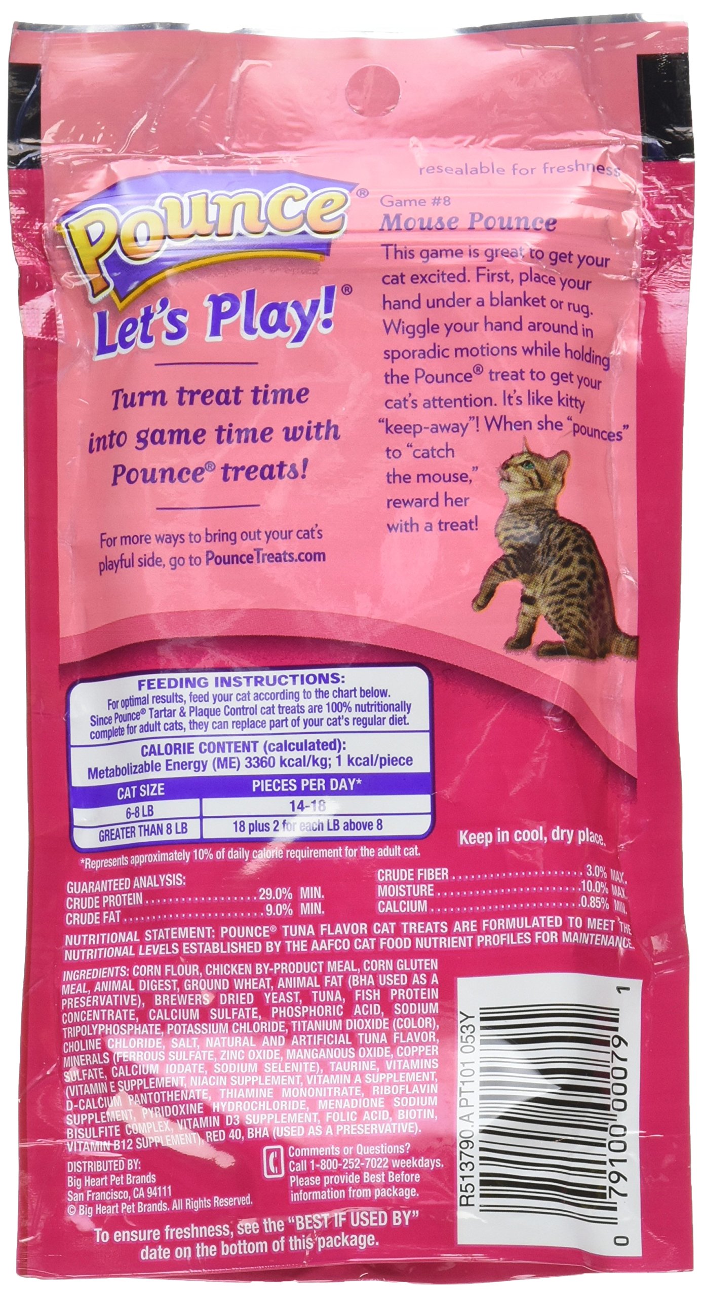 Crunchy Tuna Flavored Cat Treats - Pounce Natural Cat Snacks, 2.1oz (Pack of 2) - High Protein Cat Food Topper for Training & Rewards - Perfect for Indoor Cats & Kittens