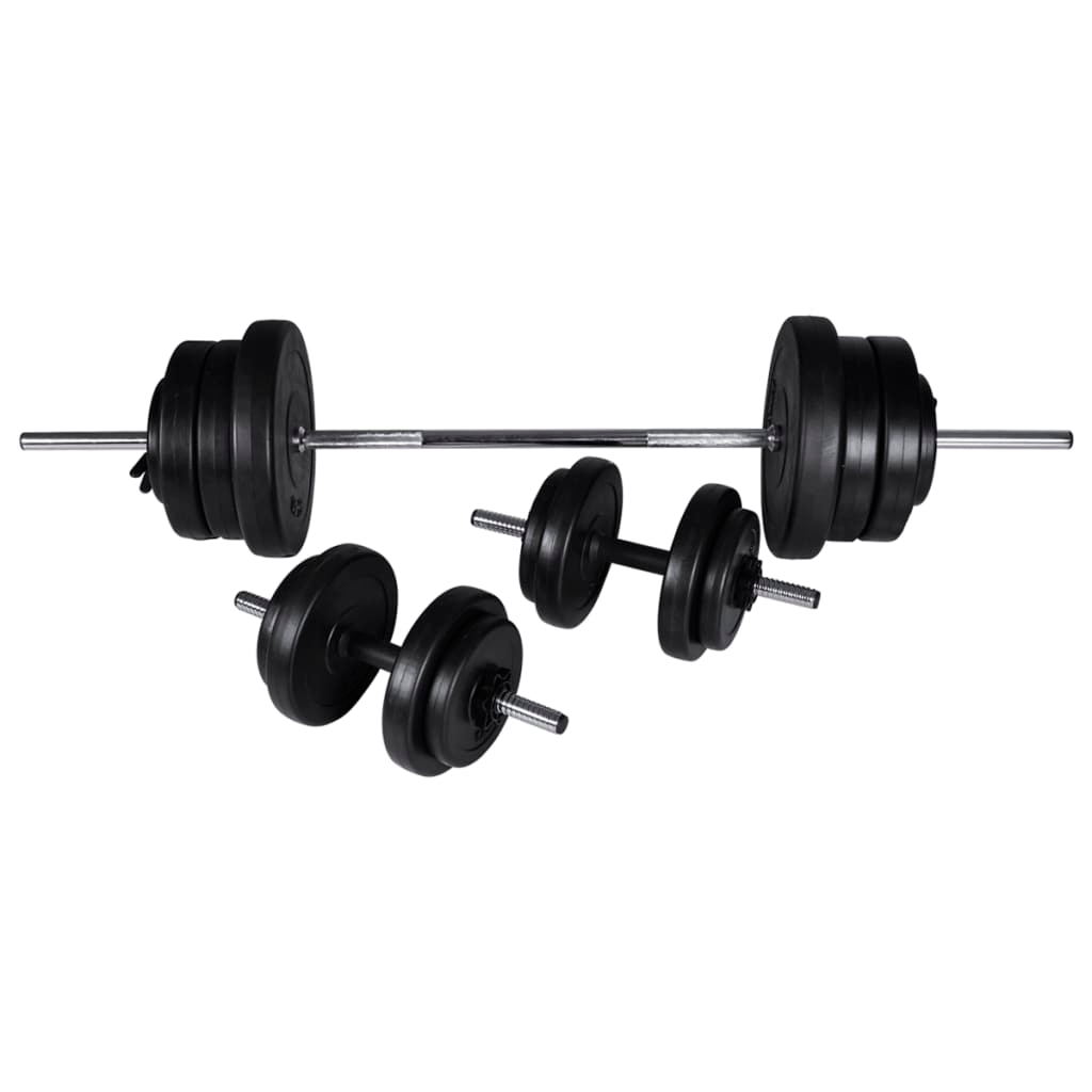 vidaXL Barbell Squat Rack with Olympic Barbell & Dumbbell Set - 60.5 kg Home Gym Equipment for Strength Training & Weightlifting
