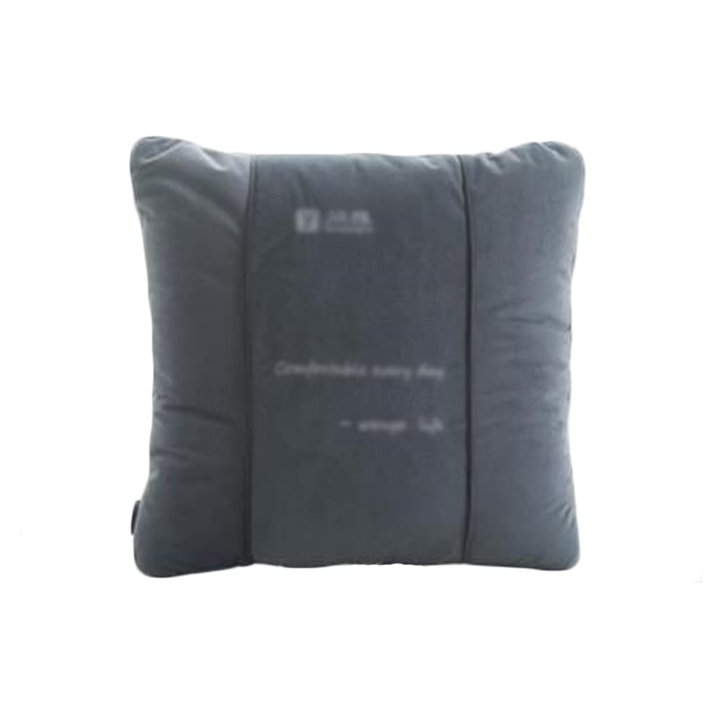 CVDMODD 2-in-1 Travel Blanket and Pillow Set - Soft Foldable Airplane Blanket Convertible to Neck Pillow - Portable 40x40cm (15.7x15.7in) Gray Travel Accessories - Perfect for Flights, Road Trips, Camping and Office Naps