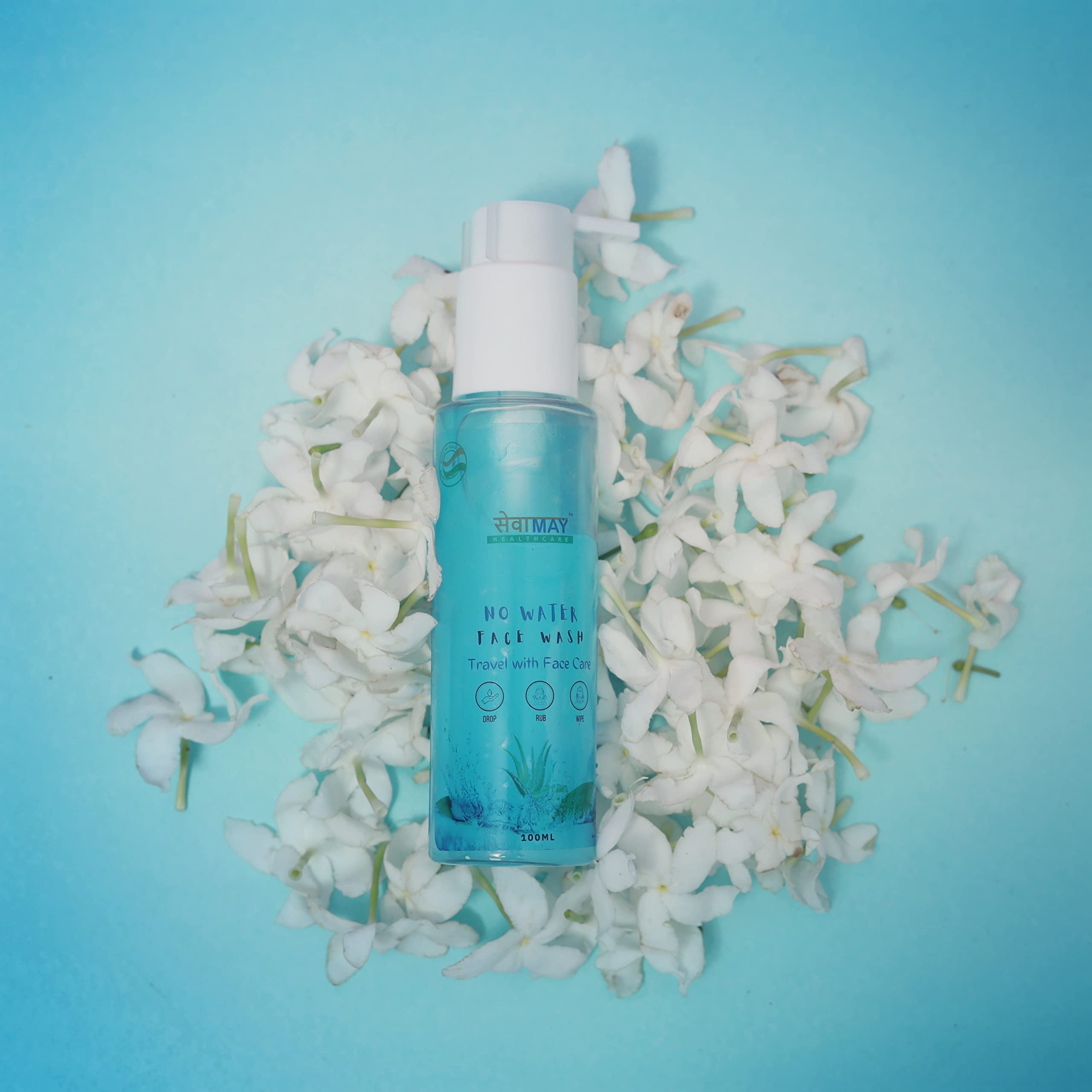 SEVAMAY No Water Face Wash - Gentle Cleansing Foam for Dry & Sensitive Skin | Perfect for Travel, Gym & On-The-Go Skincare Routine
