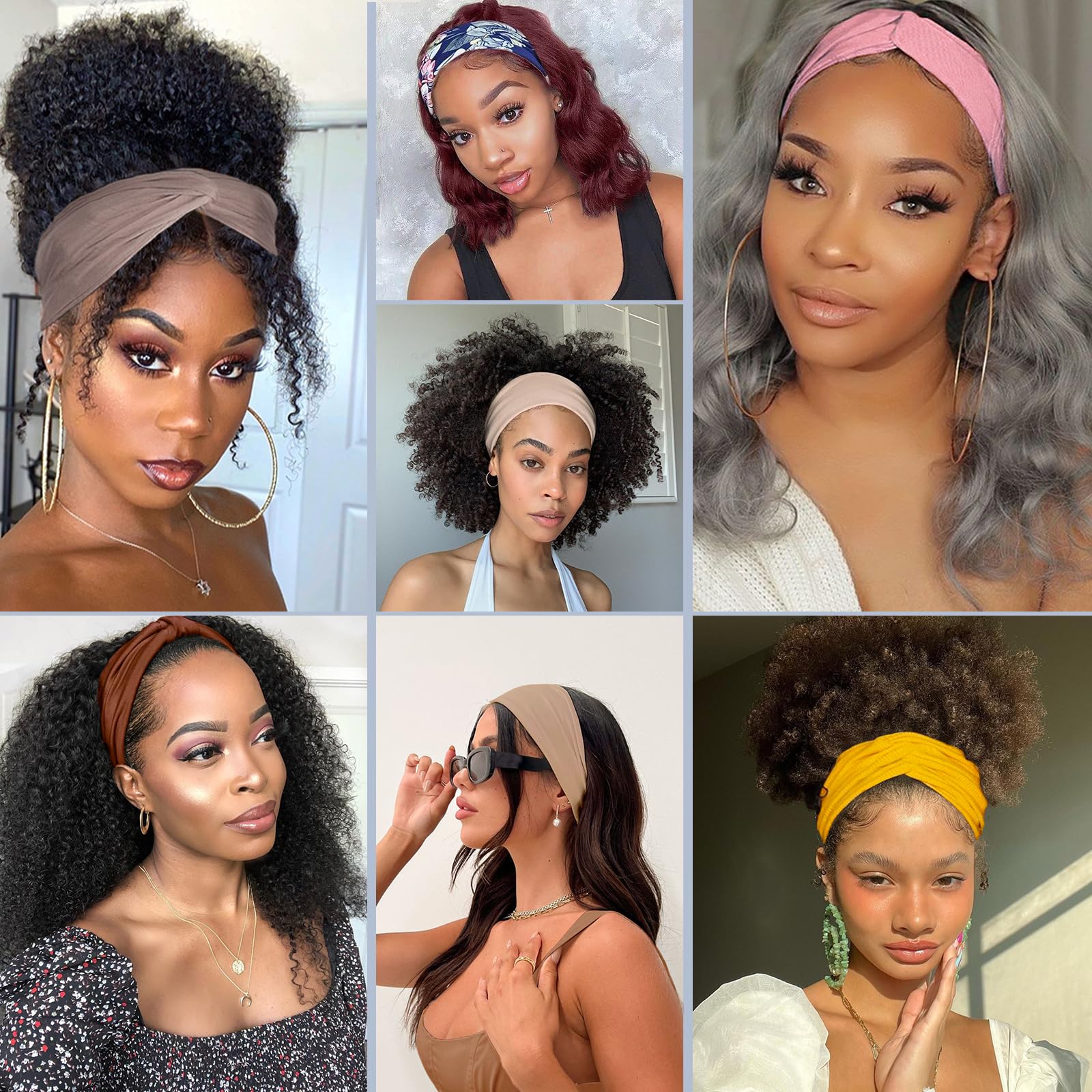 Kahanaa 4 Pack Wide Stretchy Turban Headbands for Women - Soft Yoga Head Wraps with Twisted Knots - Perfect for Workouts, Running, Gym & Everyday Fashion Accessories