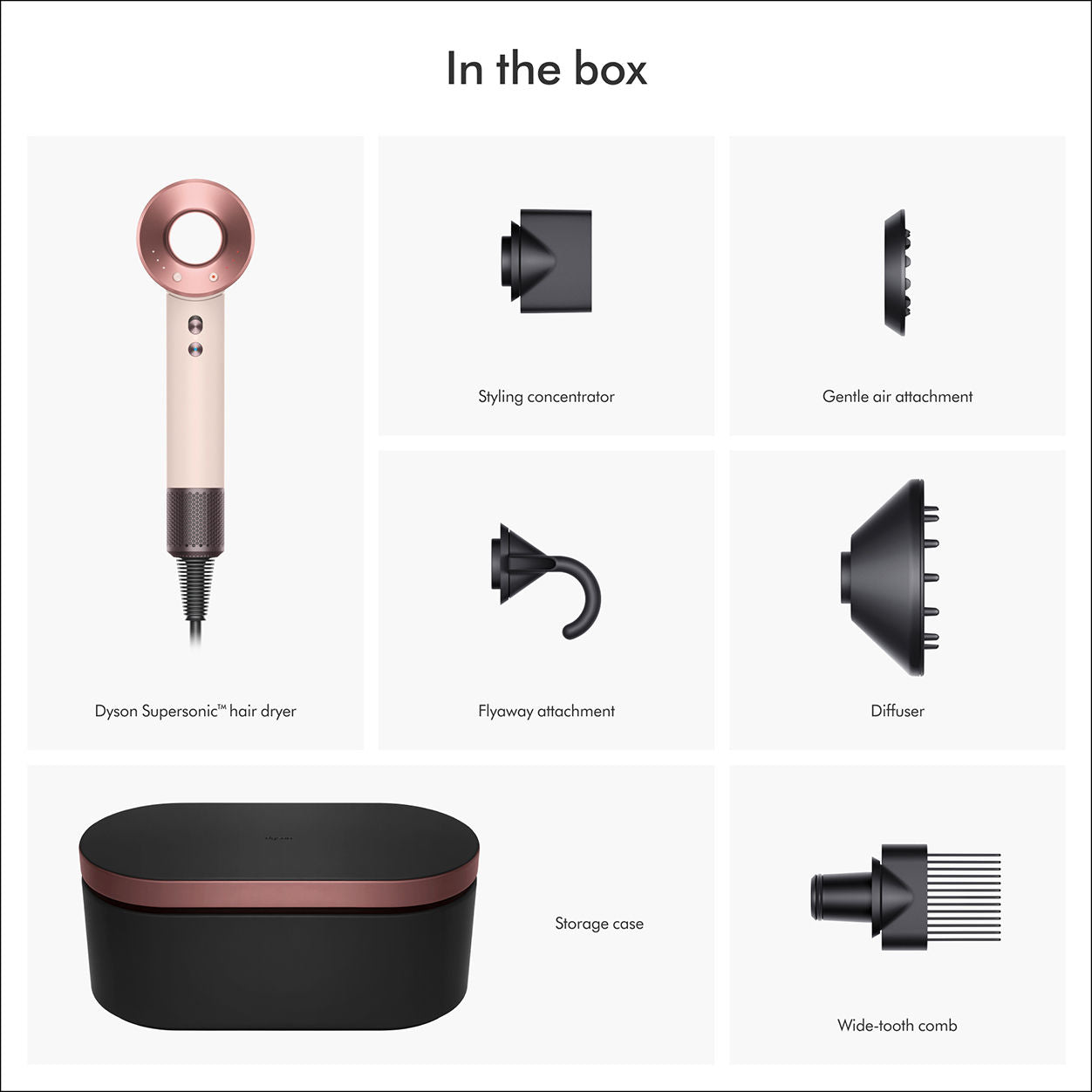 Limited Edition Ceramic Pink & Rose Gold Supersonic Hair Dryer - Professional Salon Quality Blow Dryer for Fast Drying & Frizz Control - Perfect for Home Use, Travel & Salon Styling