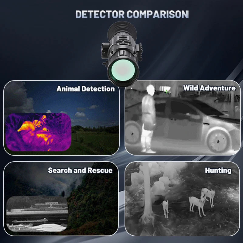 ZIYOUHU XT41 Thermal Rifle Scope - 384x288 Resolution, 12μm Night Vision Monocular for Hunting & Outdoor Activities | Tactical Gear for Shooting, Wildlife Observation & Security Surveillance