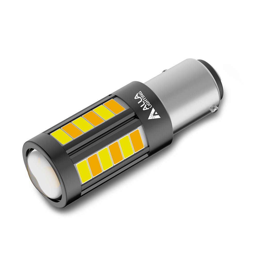 BAY15D 1157 Switchback LED Bulbs - Dual Color Turn Signal Lights for Cars, Trucks & Motorcycles - Amber/White for Daytime Running & Turn Signals