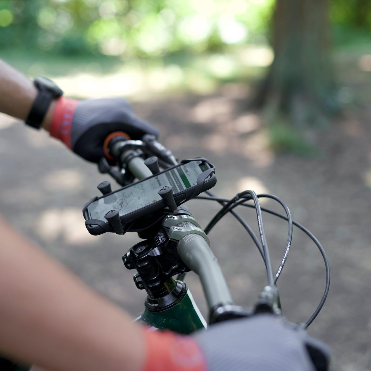 RAM MOUNTS X-Grip Phone Mount with RAM Tough-Strap Handlebar Base for Bikes and Motorcycle Handlebars - Essential for Safe and Hands-Free Navigation