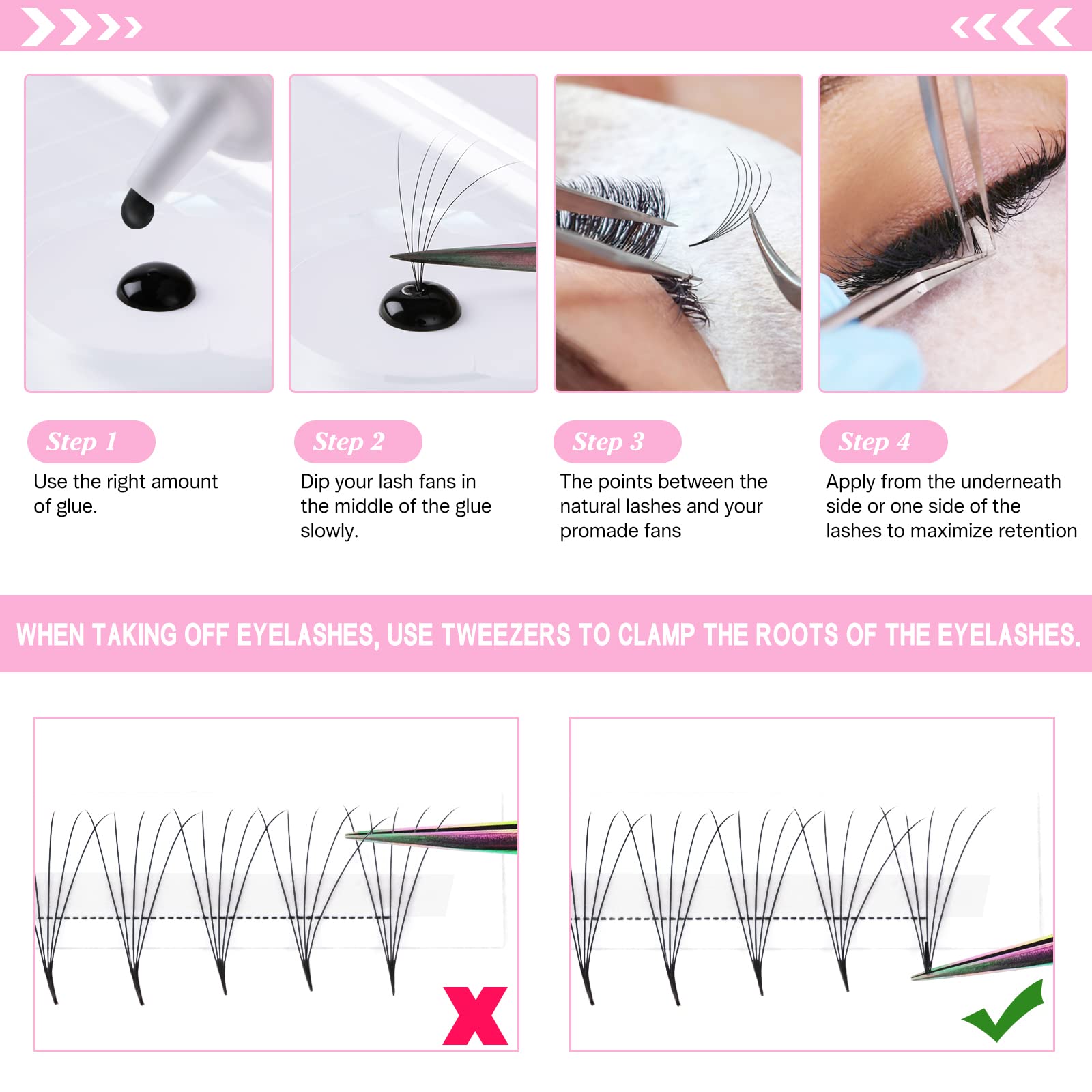 8D Volume Eyelash Extensions - 0.07mm Premade Fans with Pointed Base (C/D Curl, 10mm) for Natural & Glamorous Look - Perfect for Weddings, Parties & Daily Wear