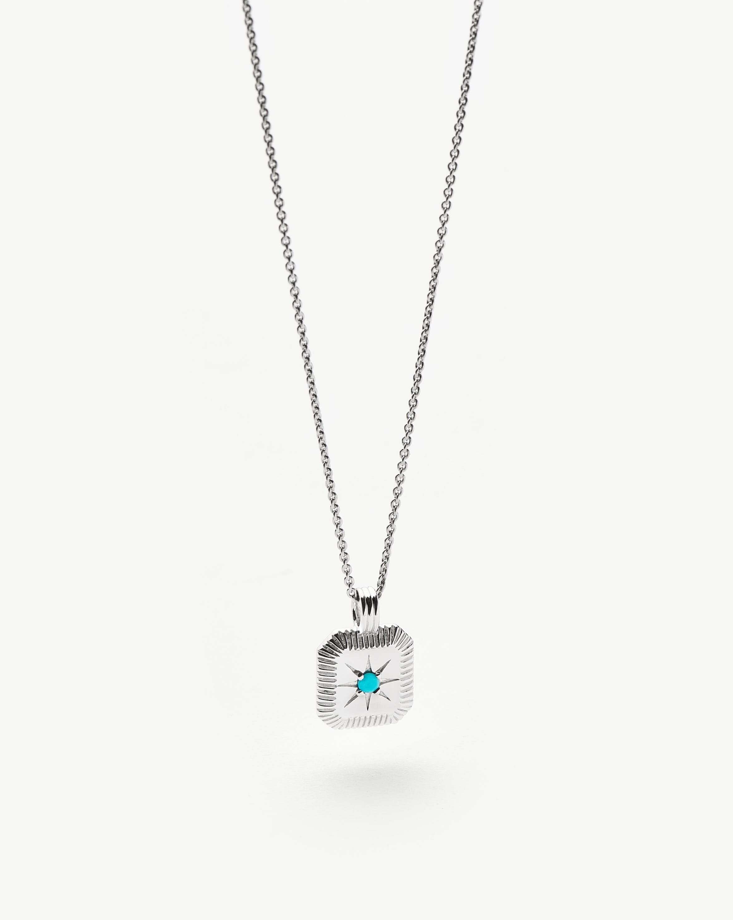 December Birthstone Necklace for Women - Genuine Dyed Turquoise Magnesite Pendant Jewelry | Perfect Christmas Gift, Birthday Present & Anniversary Keepsake | Elegant for Parties, Weddings & Everyday Wear