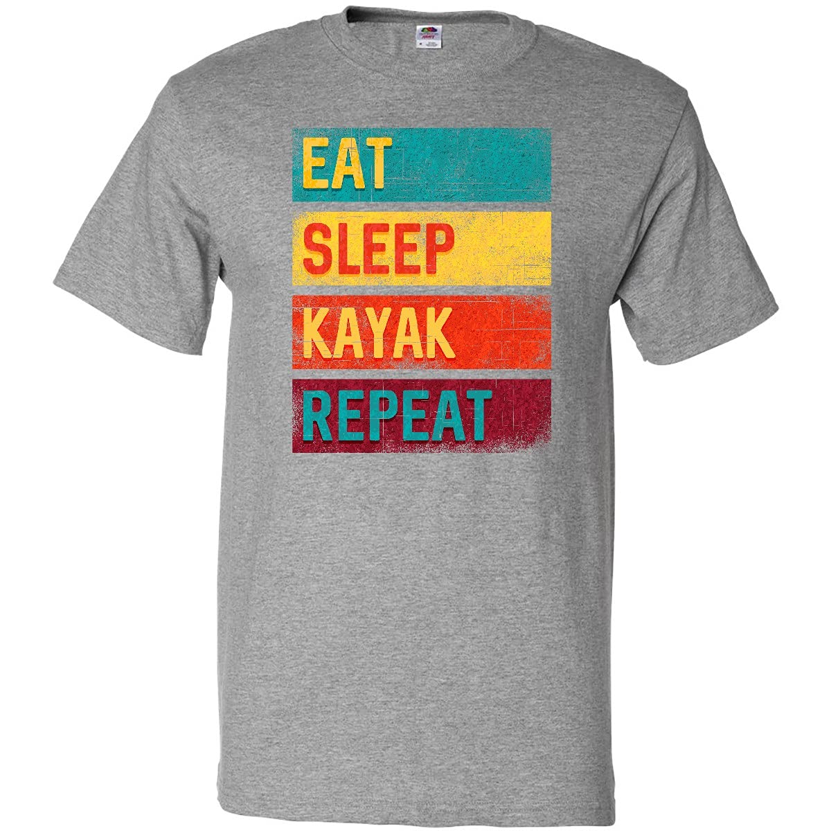 Eat Sleep Kayak Repeat T-Shirt - Funny Kayaking Graphic Tee for Men & Women - Perfect for Kayaking Enthusiasts & Outdoor Adventures