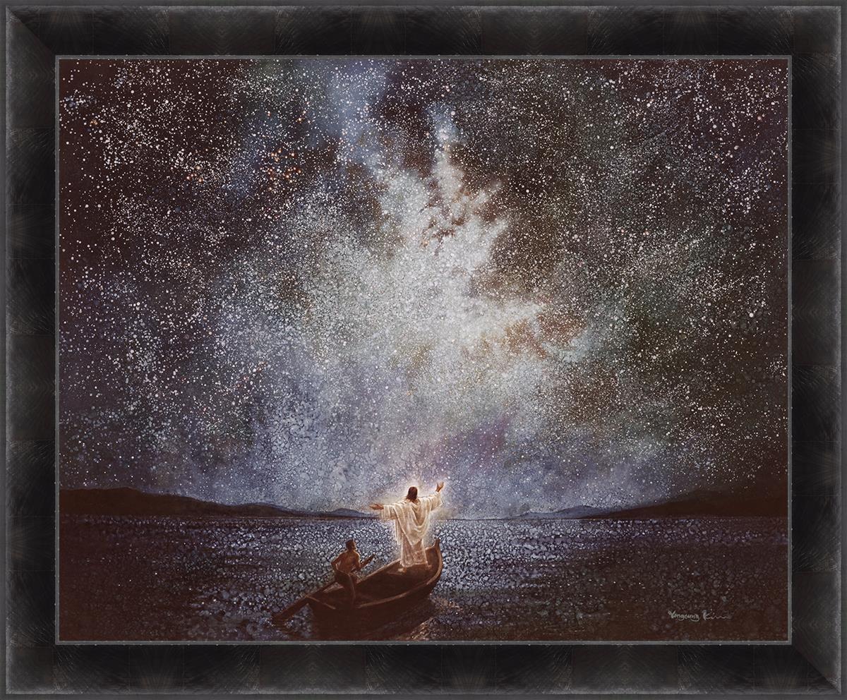 Calm and Stars Large Wall Art - Modern Abstract Canvas Painting for Living Room, Bedroom & Office Decor - Perfect for Home, Office & Meditation Spaces