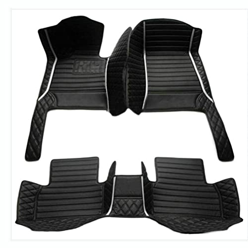 black white car floor mats 1