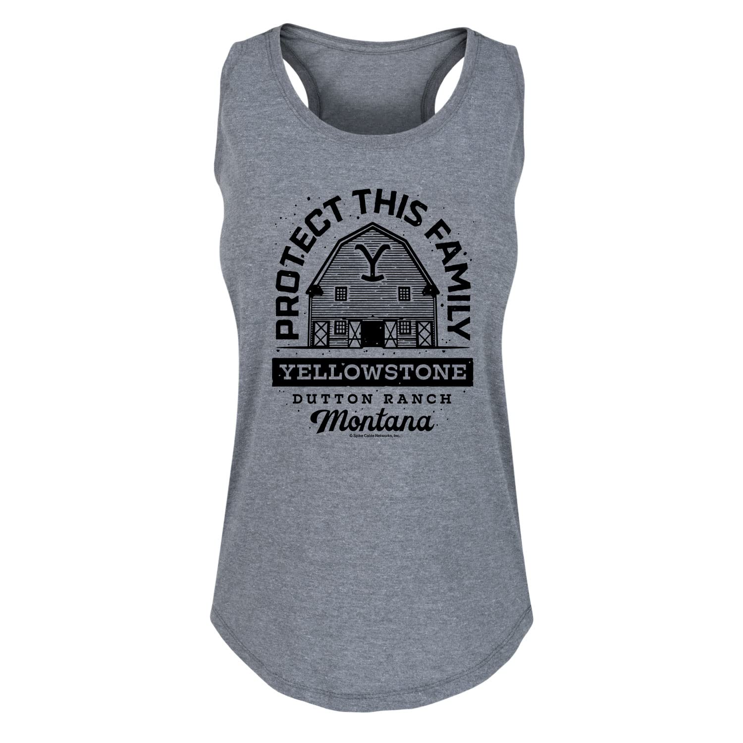 HYBRID APPAREL Yellowstone Women's Racerback Tank Top - Protect This Family - Soft Breathable Workout & Casual Wear for Gym, Hiking & Summer Outfits