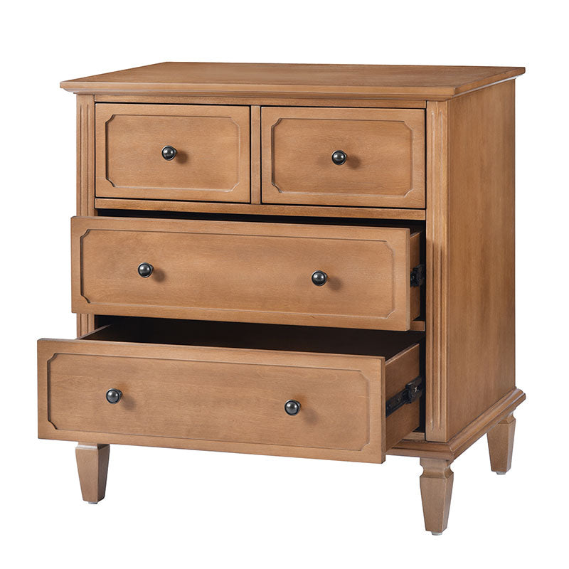 Isidro Accent Chest of Drawers with USB Charging Station - Modern Bedroom Dresser with 3 Drawers & Built-in Power Outlets - Perfect for Bedside Storage & Device Charging in Home, Office or Dorm Room