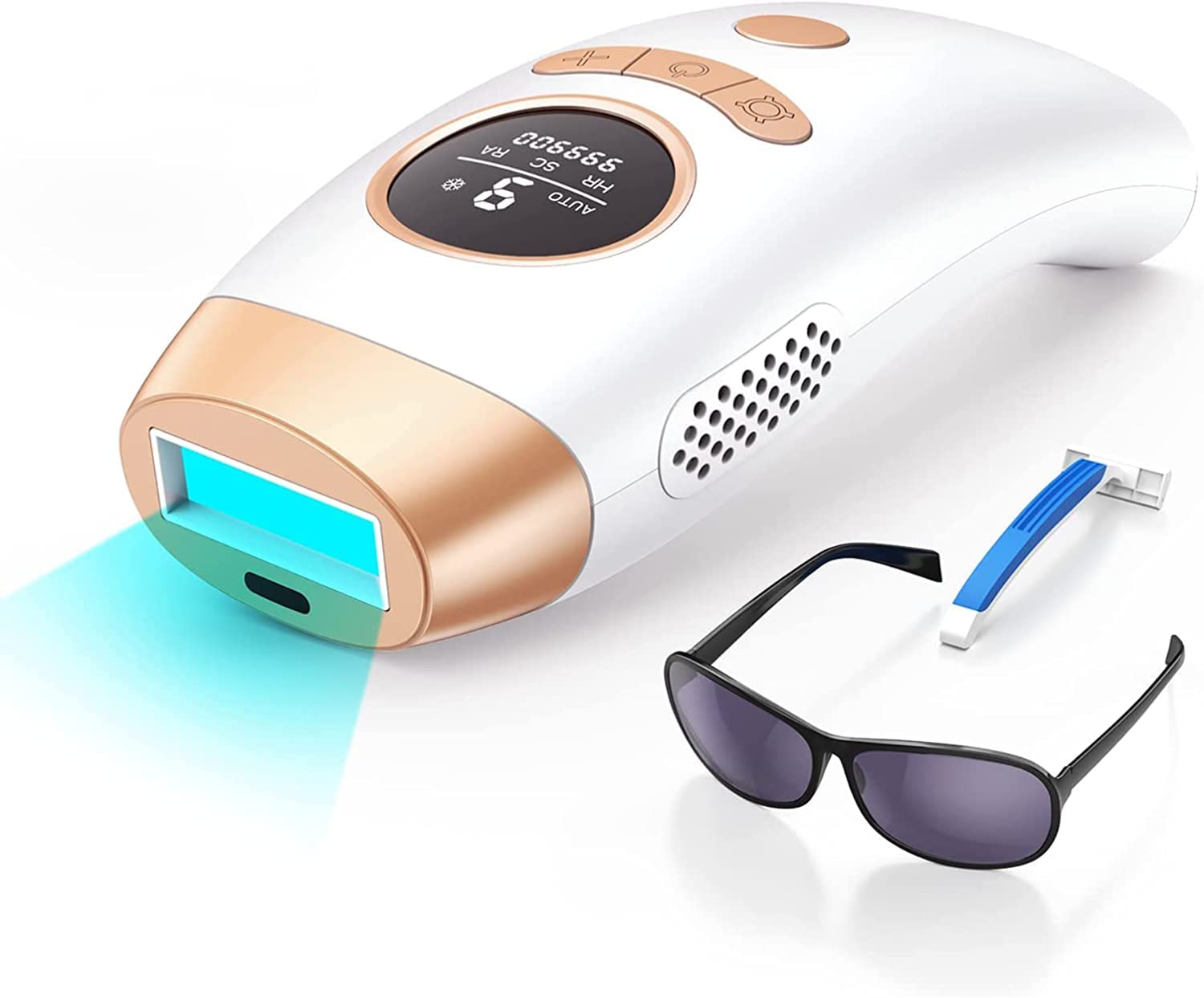 3 in 1 IPL Hair Removal Device - 9 Energy Levels, Permanent Painless Laser Hair Remover for Women & Men (Face, Bikini, Body) - 999,990 Flashes | At-Home Hair Removal for Smooth Skin