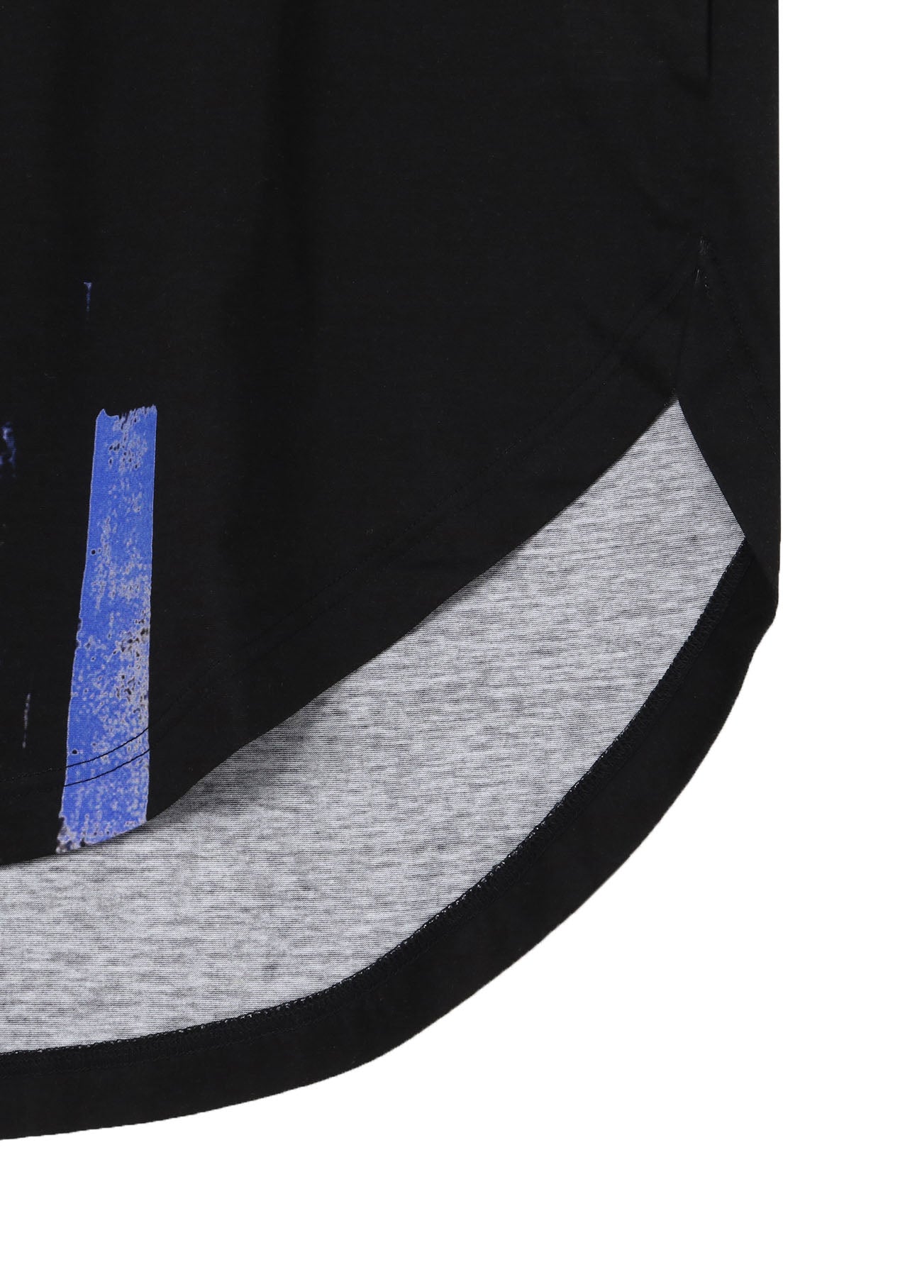 Soft Cotton Jersey Torn Hem Round Neck Jumbo T-Shirt with Long Sleeves - Trendy Oversized Tee for Casual Wear, Street Style & Layering