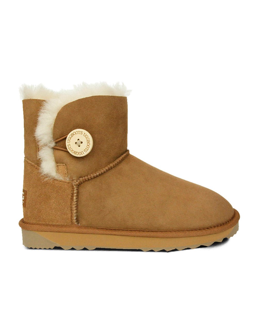 Premium UGG Mini Button Boots for Men - Cozy Winter Boots with Stylish Buttons - Perfect for Cold Weather, Snow Days & Casual Outings