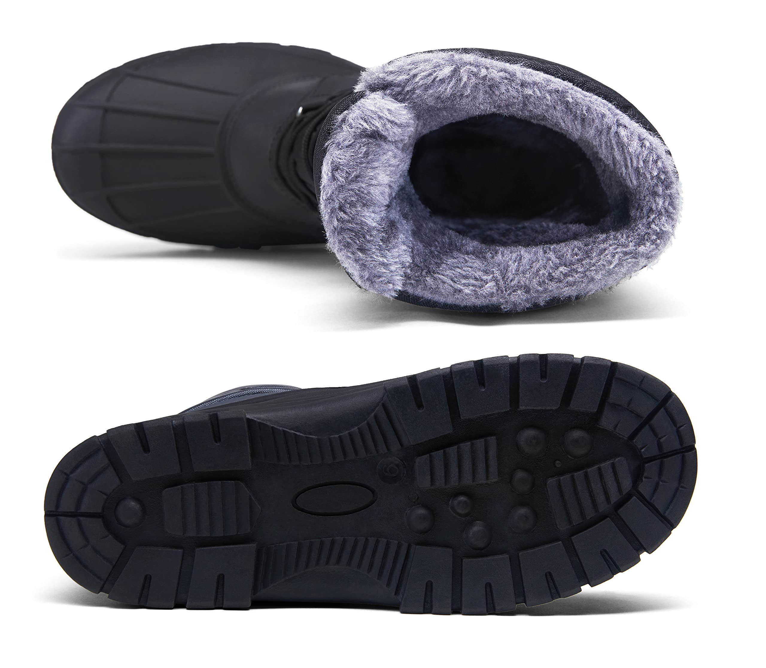 Jousen Men's Winter Boots - Lightweight Waterproof Snow Boots with Fur Lining for Warmth | Perfect for Hiking, Snow Activities & Cold Weather Outdoor Adventures