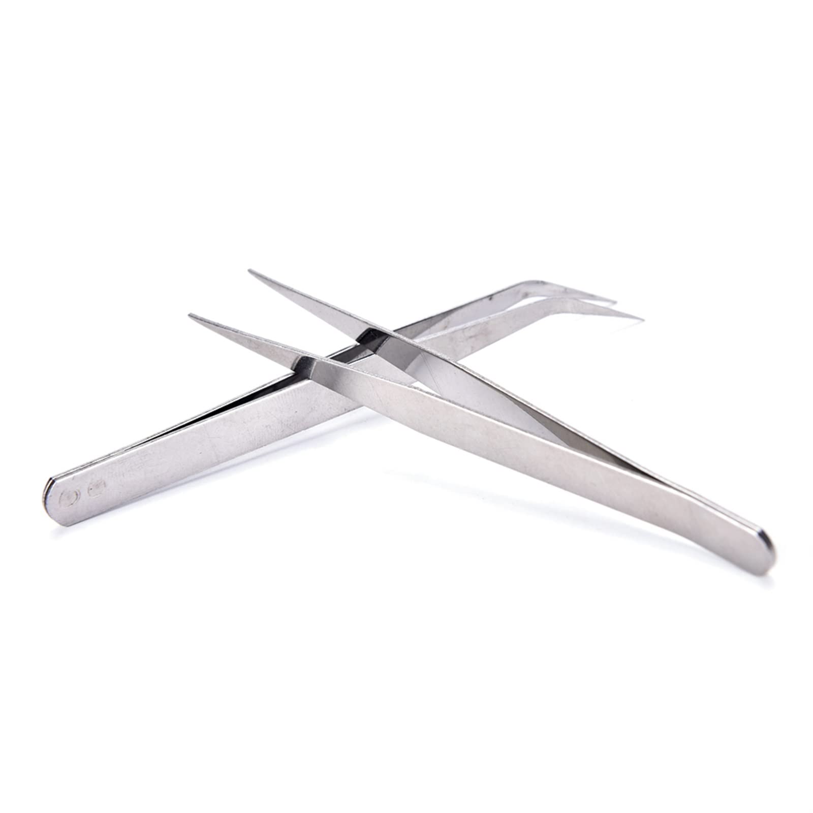 Professional Hair Removal Tweezers for Eyebrows, Eyelash Extensions & Blackhead Removal - Stainless Steel Beauty Tool for Facial Care, Nail Enhancement & Acne Treatment (Silver) - Perfect for Home Spa, Salon & Travel Grooming Kit