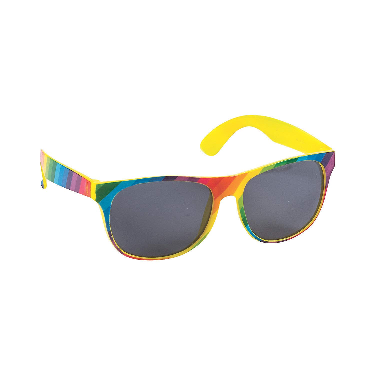 Fun Express Rainbow Colored Sunglasses - 12 Pack Colorful UV Protection Sunglasses for Kids & Adults - Perfect for Parties, Festivals, and Summer Outdoor Activities