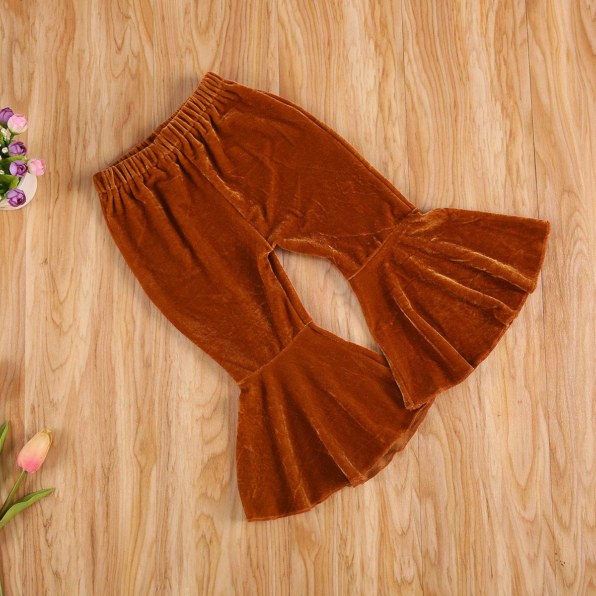 Toddler Bell Bottom Pants for Baby Girls - Soft Ruffle Leggings & Flare Trousers - Cute Outfit for Playtime, Parties & Photo Shoots