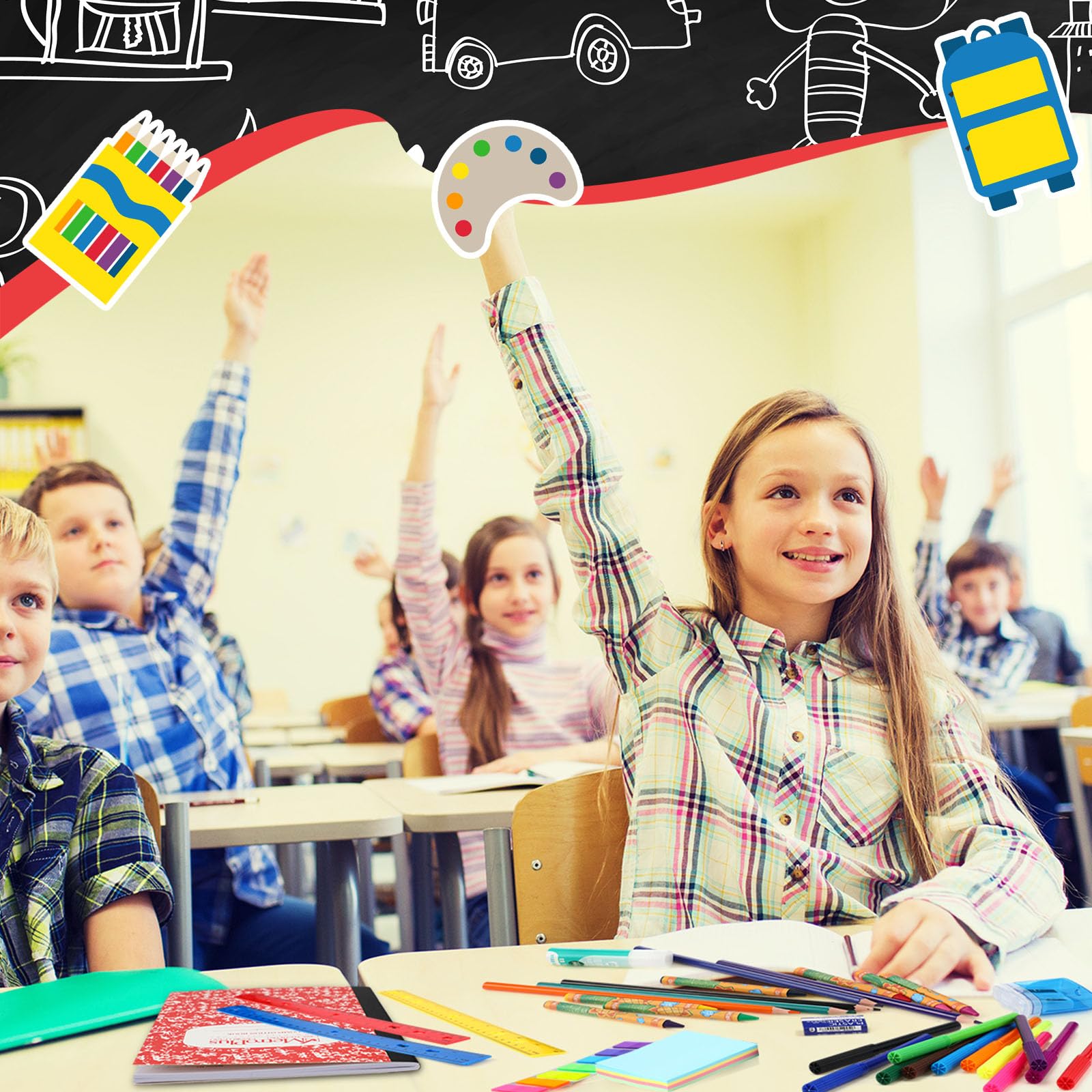 88 Pcs Back to School Supplies Kit for Kids - Bulk Classroom Essentials Bundle with Pencils, Pens, Crayons, Folders & Notebooks - Perfect for Elementary Students, Boys & Girls - Ideal for Homeschooling, Classroom Activities & Homework Organization